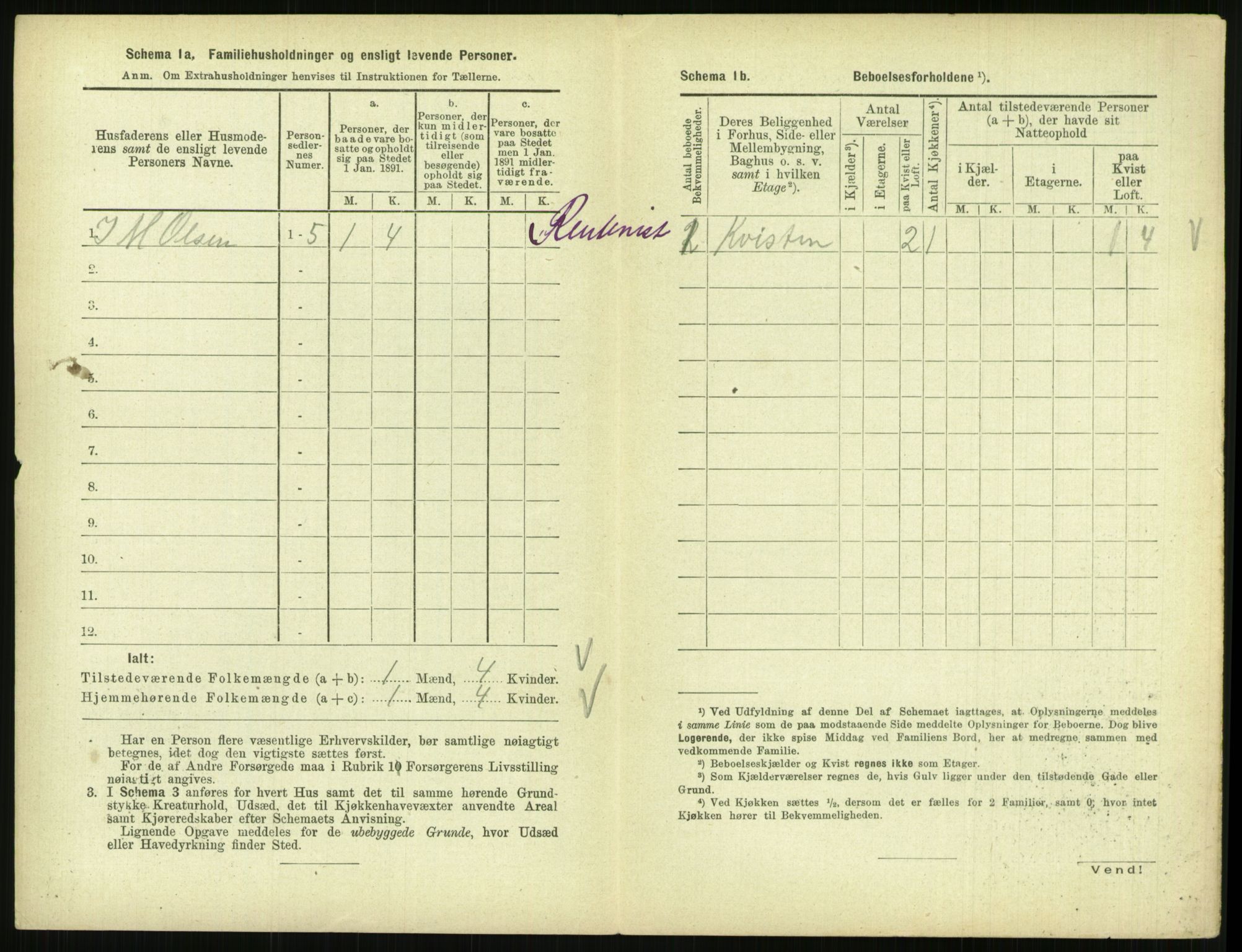 RA, 1891 census for 0903 Arendal, 1891, p. 897