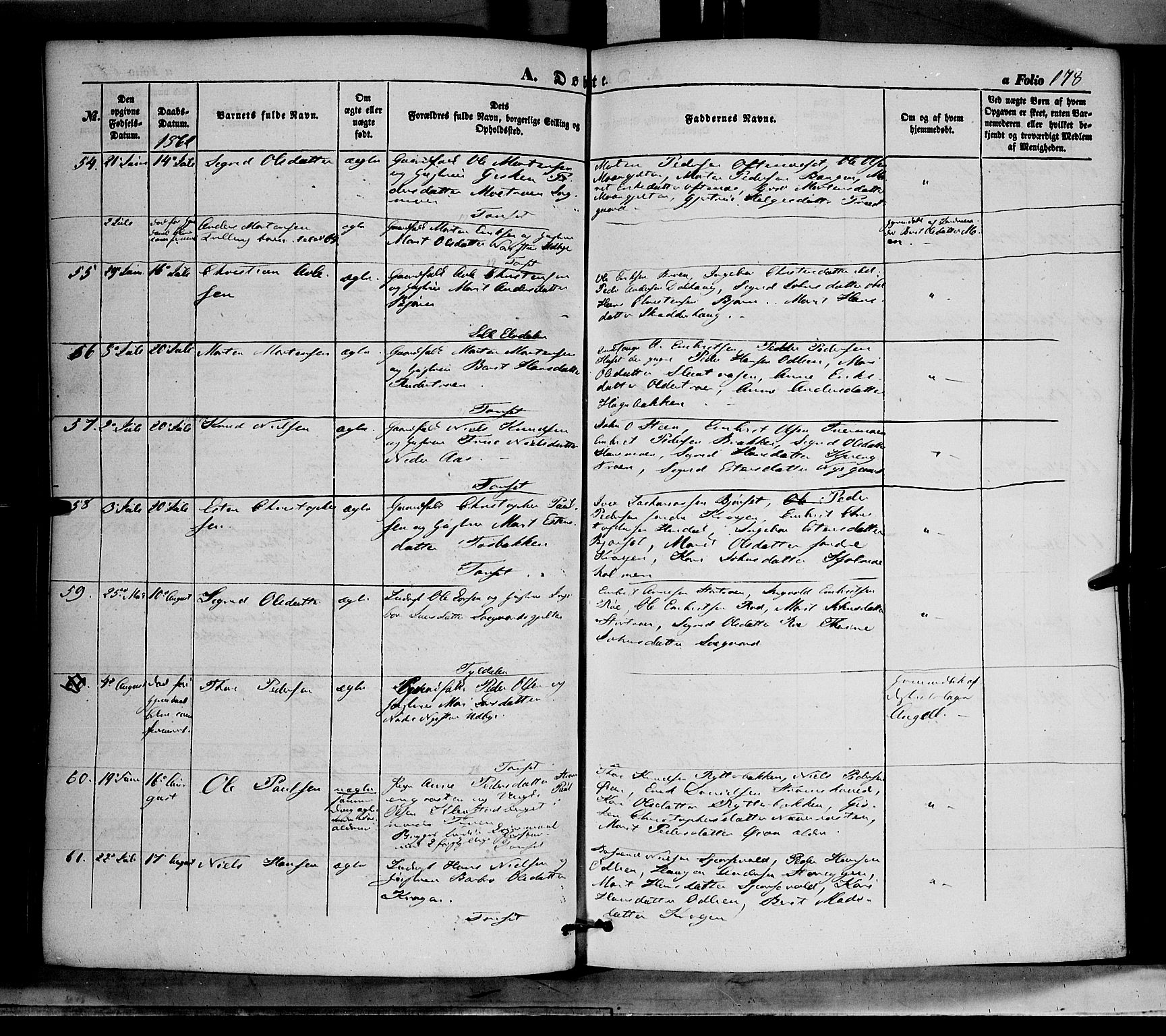 Tynset prestekontor, AV/SAH-PREST-058/H/Ha/Haa/L0020: Parish register (official) no. 20, 1848-1862, p. 178