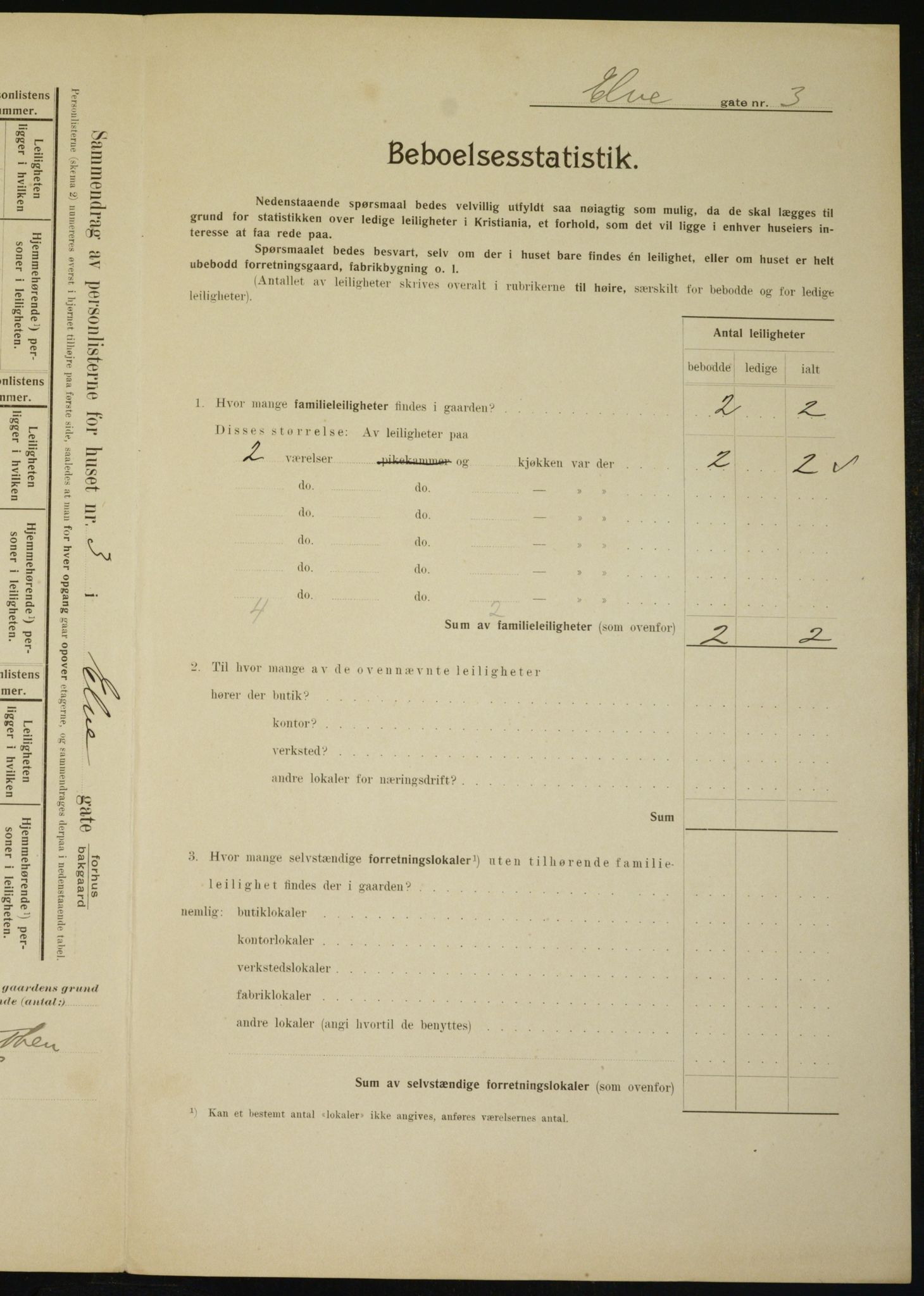 OBA, Municipal Census 1910 for Kristiania, 1910, p. 19103