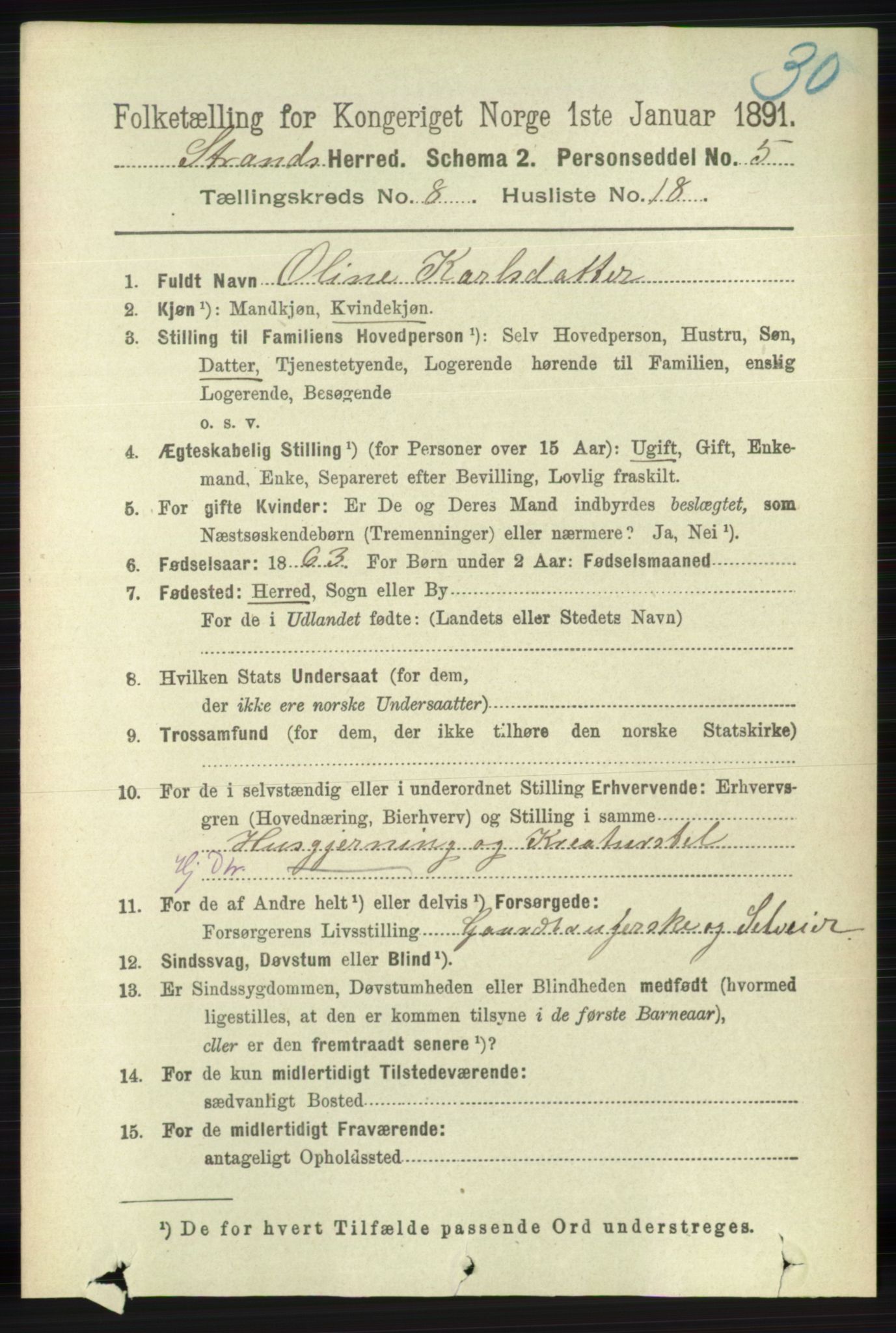 RA, 1891 census for 1130 Strand, 1891, p. 2602