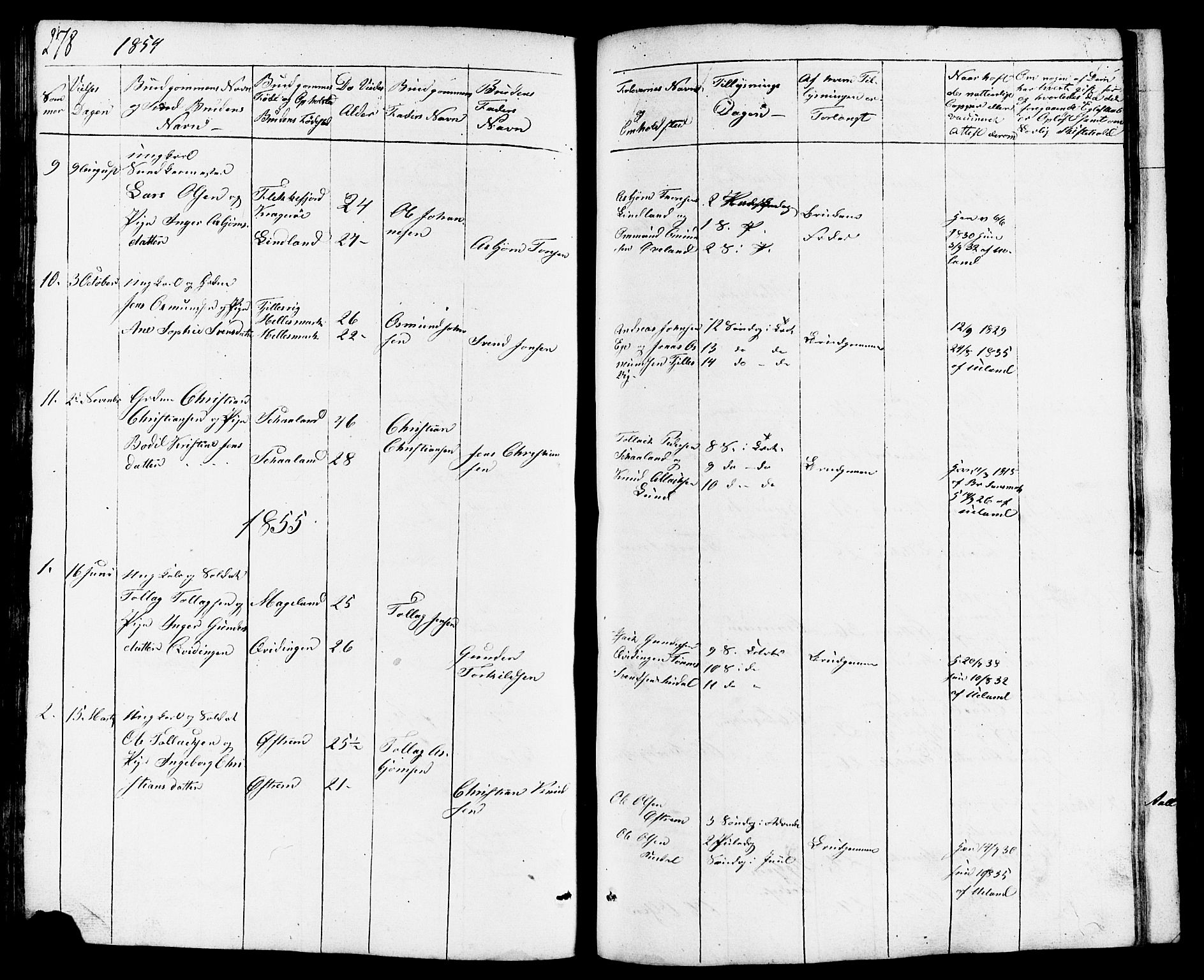 Lund sokneprestkontor, AV/SAST-A-101809/S07/L0003: Parish register (copy) no. B 3, 1848-1885, p. 278