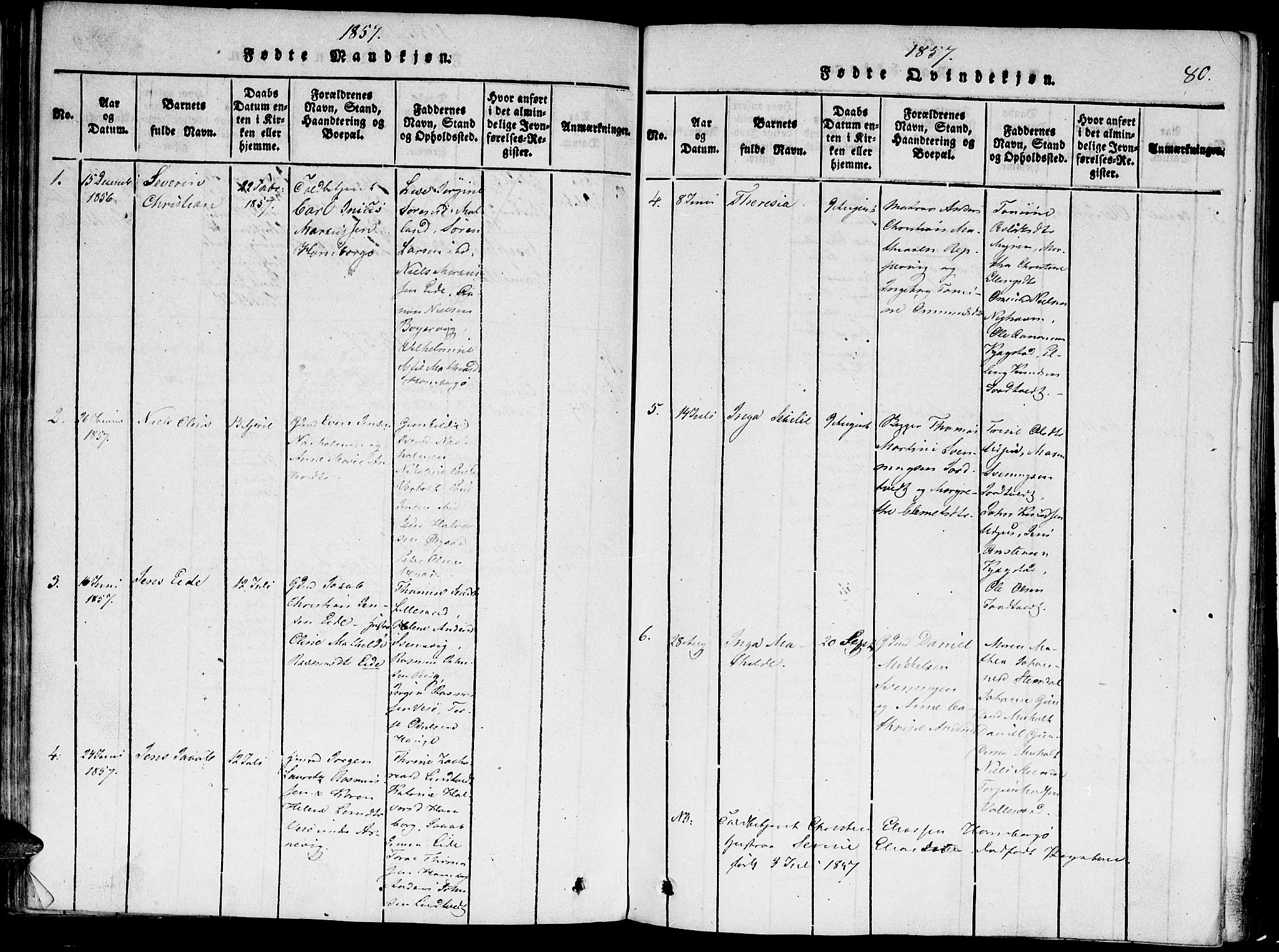 Hommedal sokneprestkontor, AV/SAK-1111-0023/F/Fa/Faa/L0001: Parish register (official) no. A 1, 1816-1860, p. 80