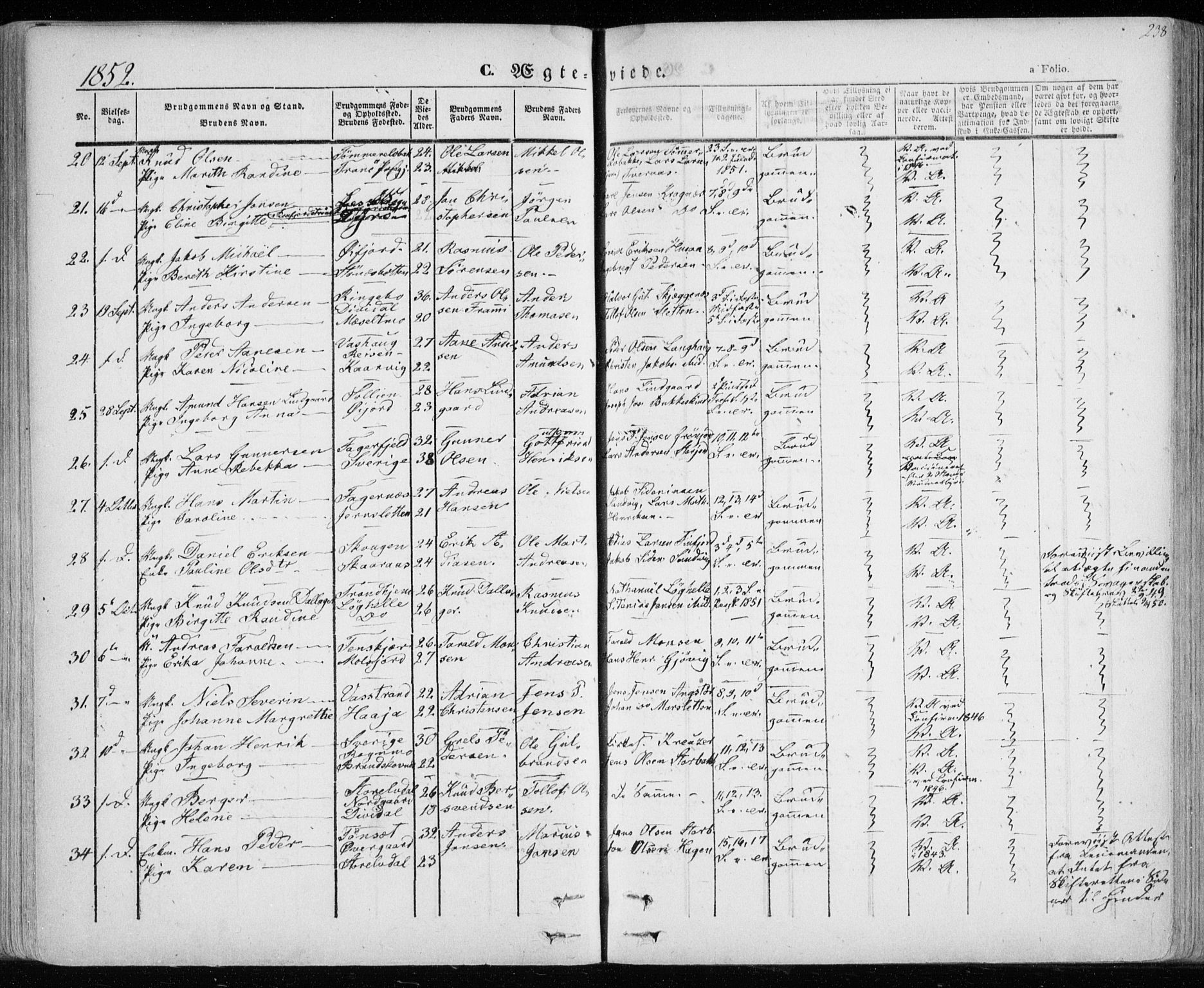 Lenvik sokneprestembete, SATØ/S-1310/H/Ha/Haa/L0006kirke: Parish register (official) no. 6, 1845-1854, p. 238