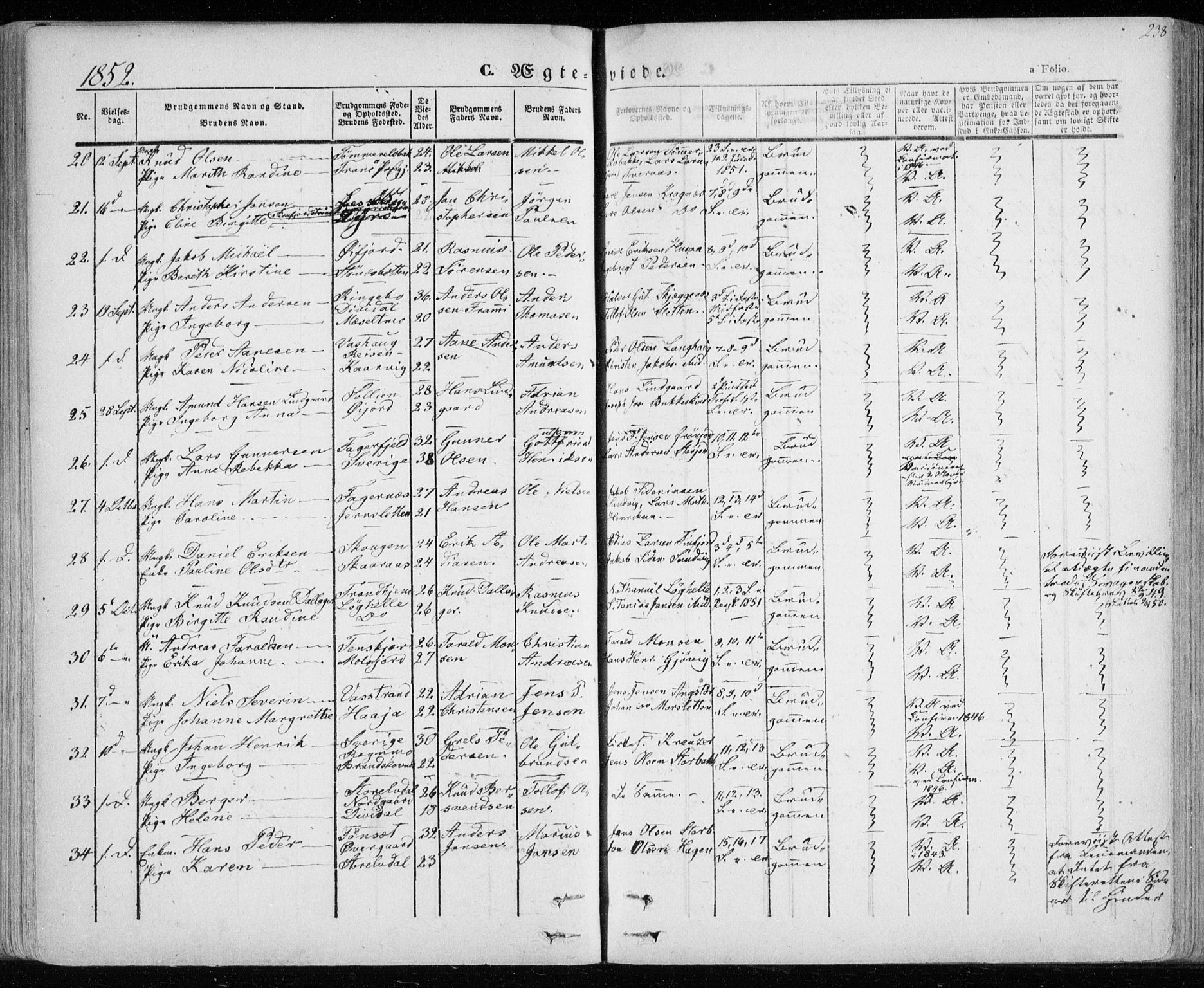 Lenvik sokneprestembete, AV/SATØ-S-1310/H/Ha/Haa/L0006kirke: Parish register (official) no. 6, 1845-1854, p. 238