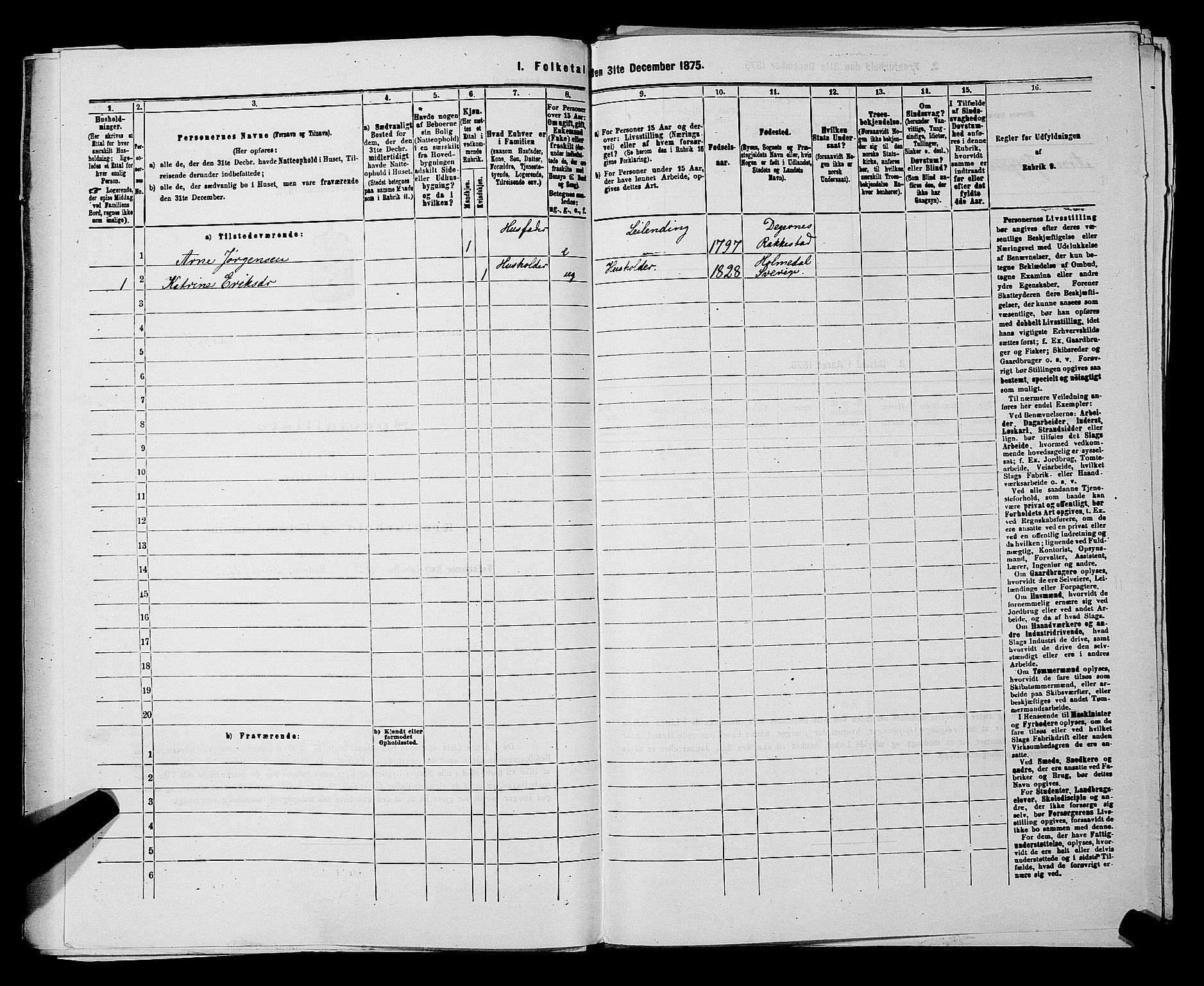 RA, 1875 census for 0128P Rakkestad, 1875, p. 616