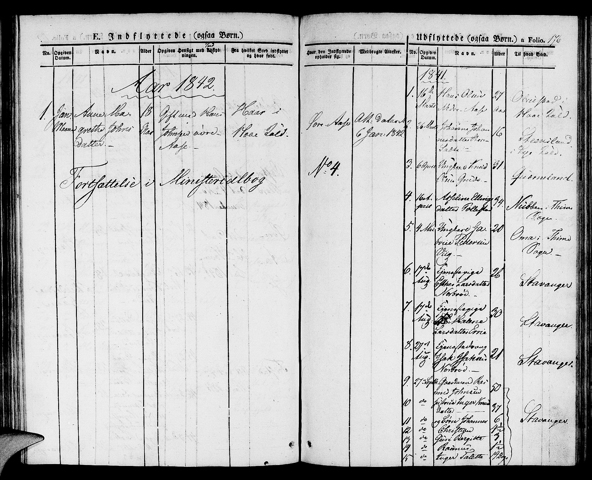 Klepp sokneprestkontor, SAST/A-101803/001/3/30BA/L0003: Parish register (official) no. A 3, 1833-1842, p. 176