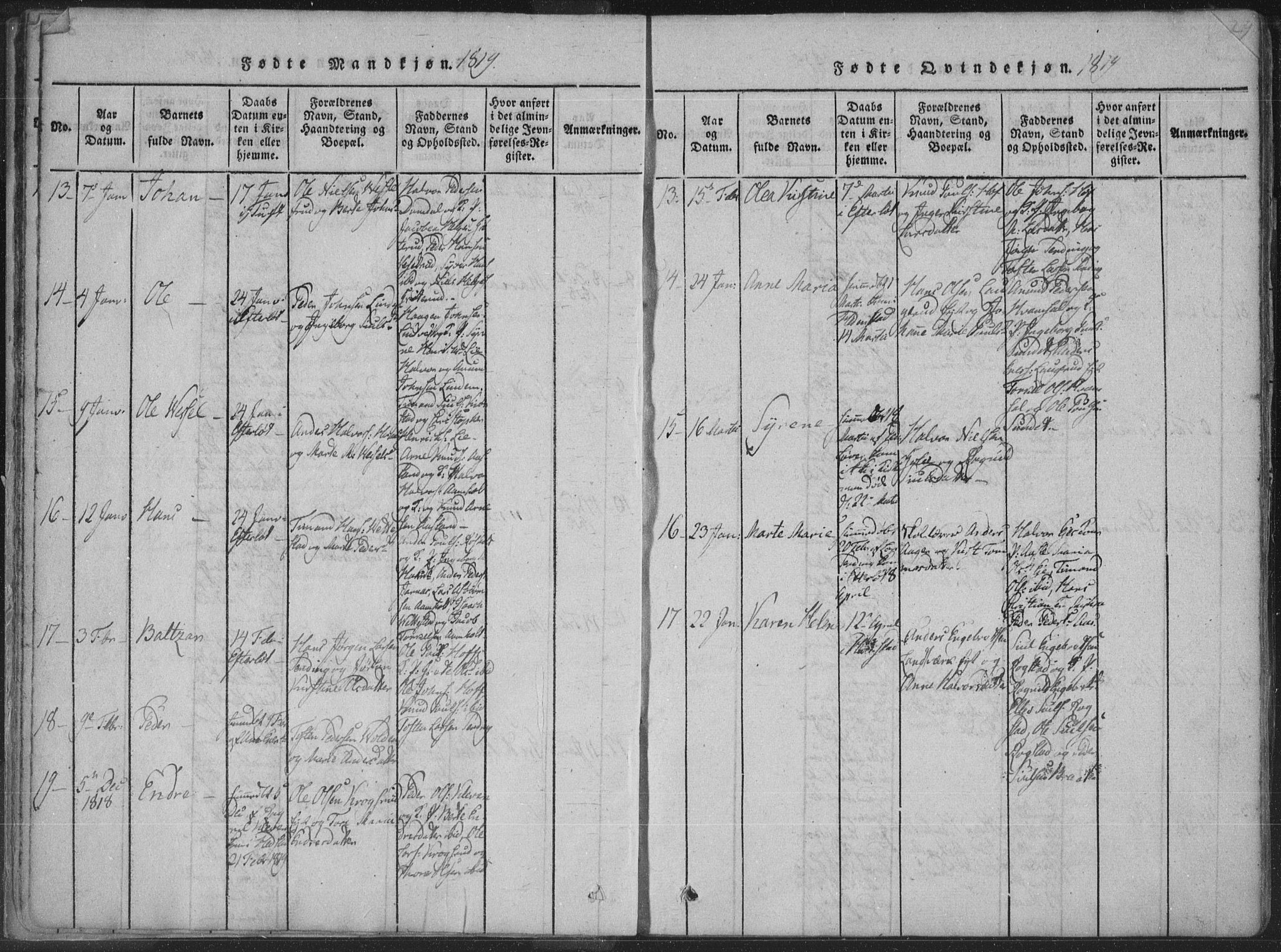 Sandsvær kirkebøker, AV/SAKO-A-244/F/Fa/L0004: Parish register (official) no. I 4, 1817-1839, p. 26-27