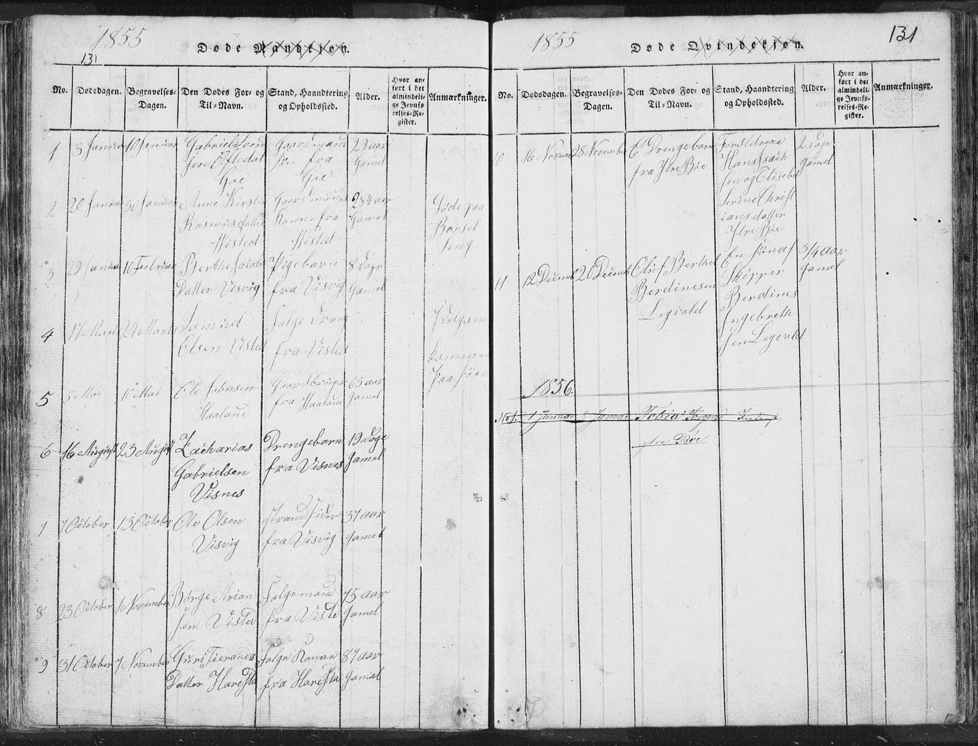 Hetland sokneprestkontor, SAST/A-101826/30/30BA/L0001: Parish register (official) no. A 1, 1816-1856, p. 131