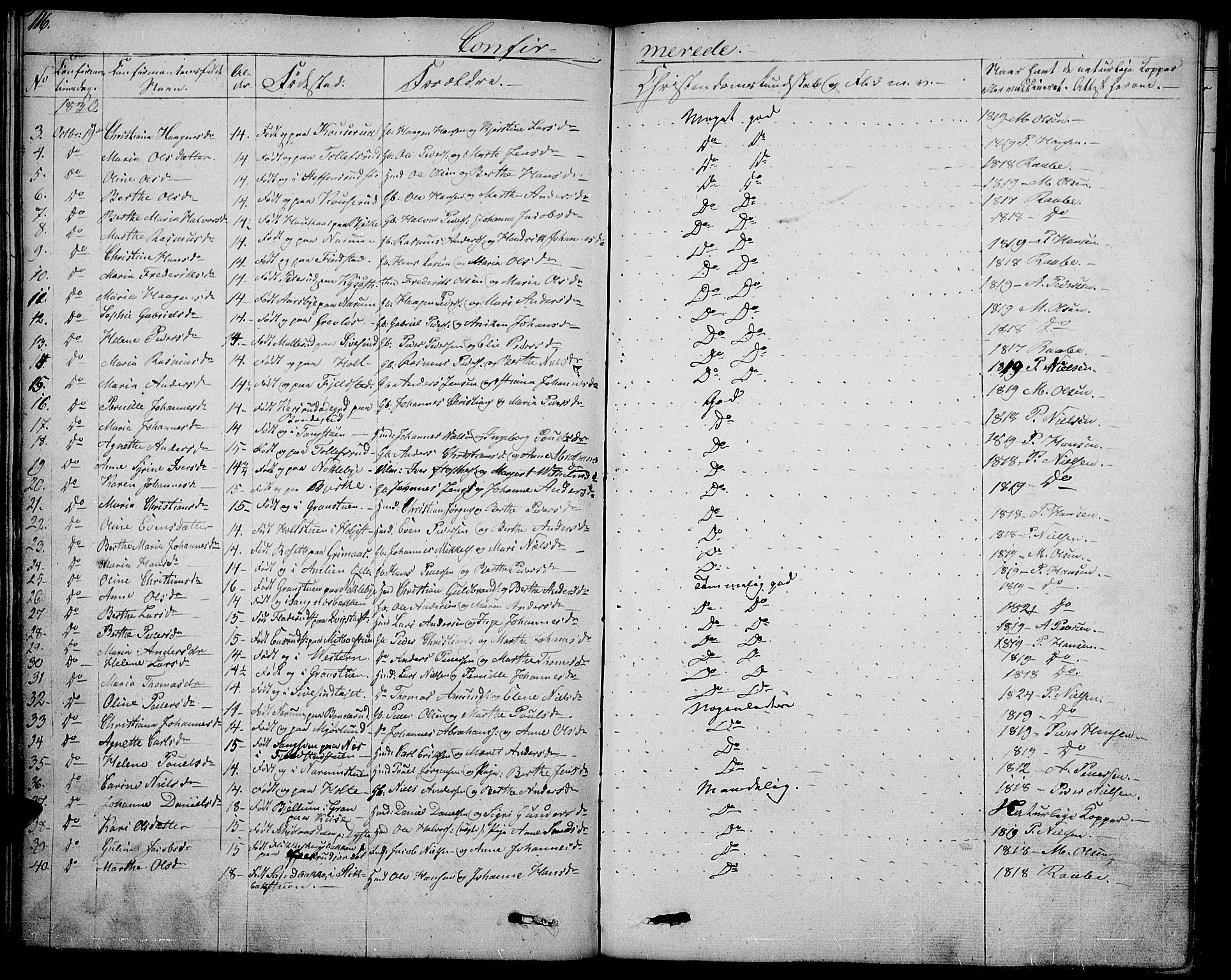 Vestre Toten prestekontor, SAH/PREST-108/H/Ha/Haa/L0002: Parish register (official) no. 2, 1825-1837, p. 116