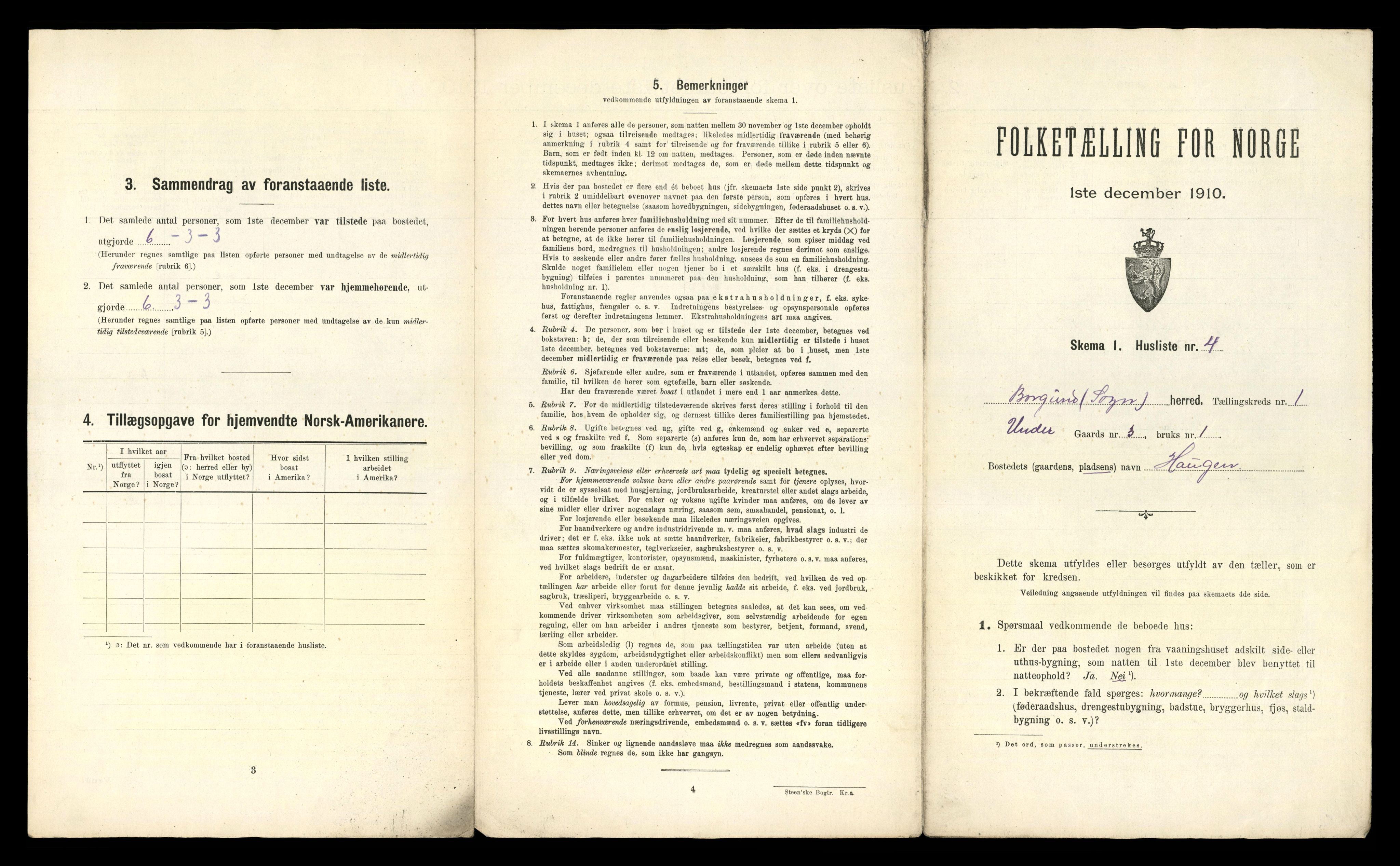RA, 1910 census for Borgund, 1910, p. 23