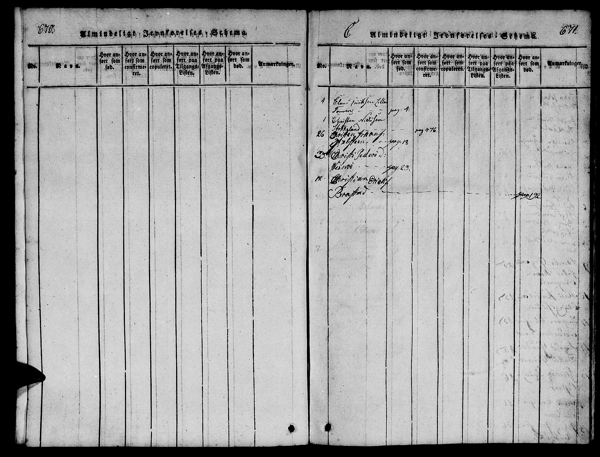 Ministerialprotokoller, klokkerbøker og fødselsregistre - Møre og Romsdal, AV/SAT-A-1454/539/L0528: Parish register (official) no. 539A01, 1818-1847, p. 670-671