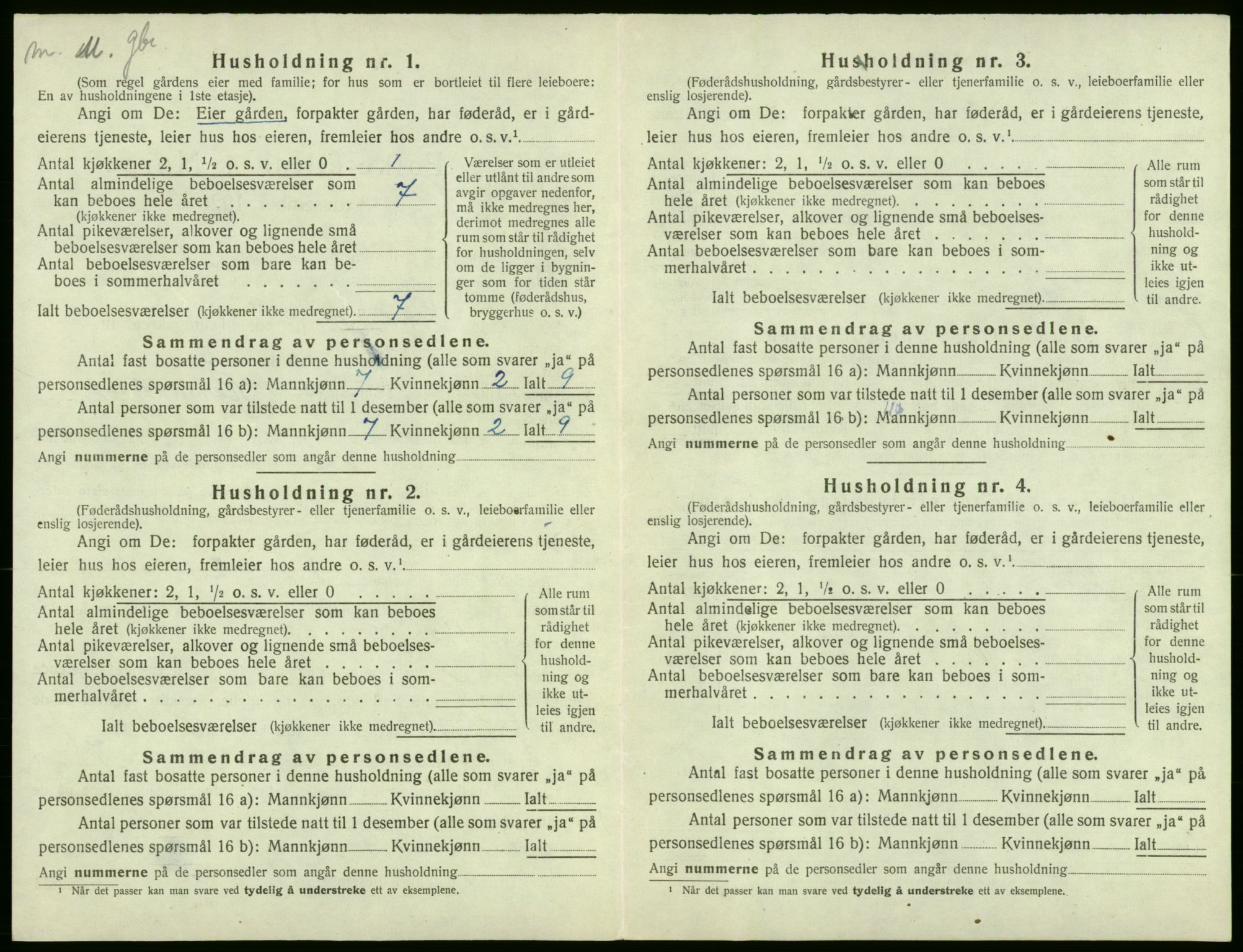 SAB, 1920 census for Stord, 1920, p. 231