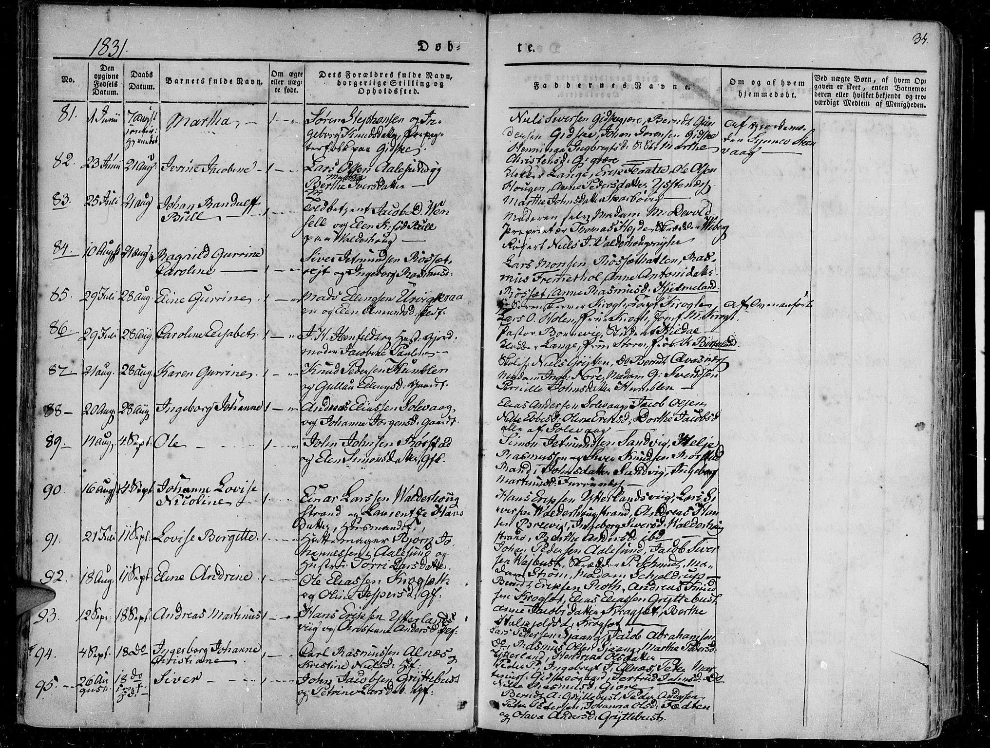 Ministerialprotokoller, klokkerbøker og fødselsregistre - Møre og Romsdal, AV/SAT-A-1454/528/L0395: Parish register (official) no. 528A06, 1828-1839, p. 34