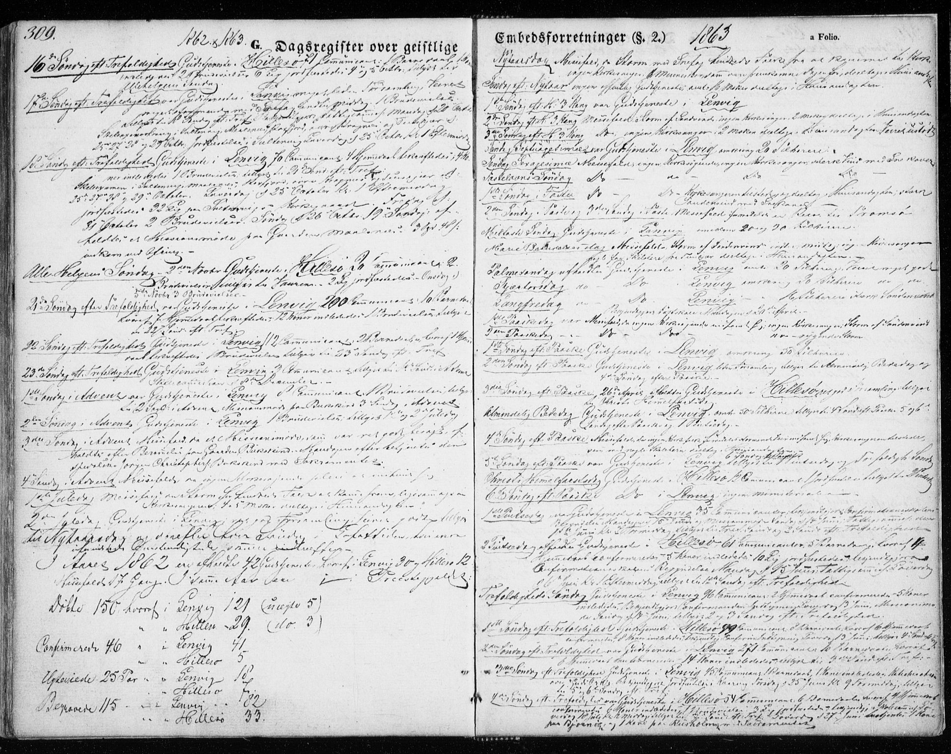 Lenvik sokneprestembete, SATØ/S-1310/H/Ha/Haa/L0007kirke: Parish register (official) no. 7, 1855-1865, p. 309