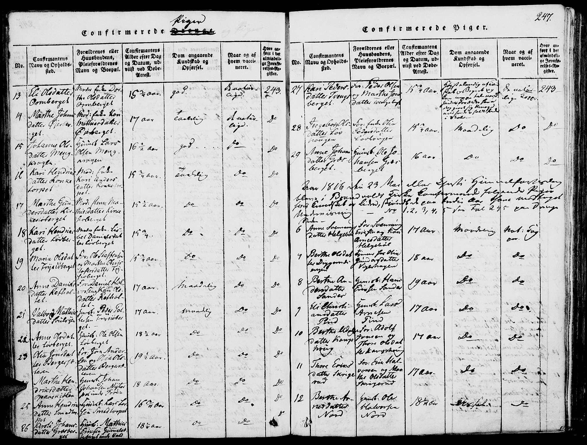 Grue prestekontor, AV/SAH-PREST-036/H/Ha/Haa/L0006: Parish register (official) no. 6, 1814-1830, p. 247