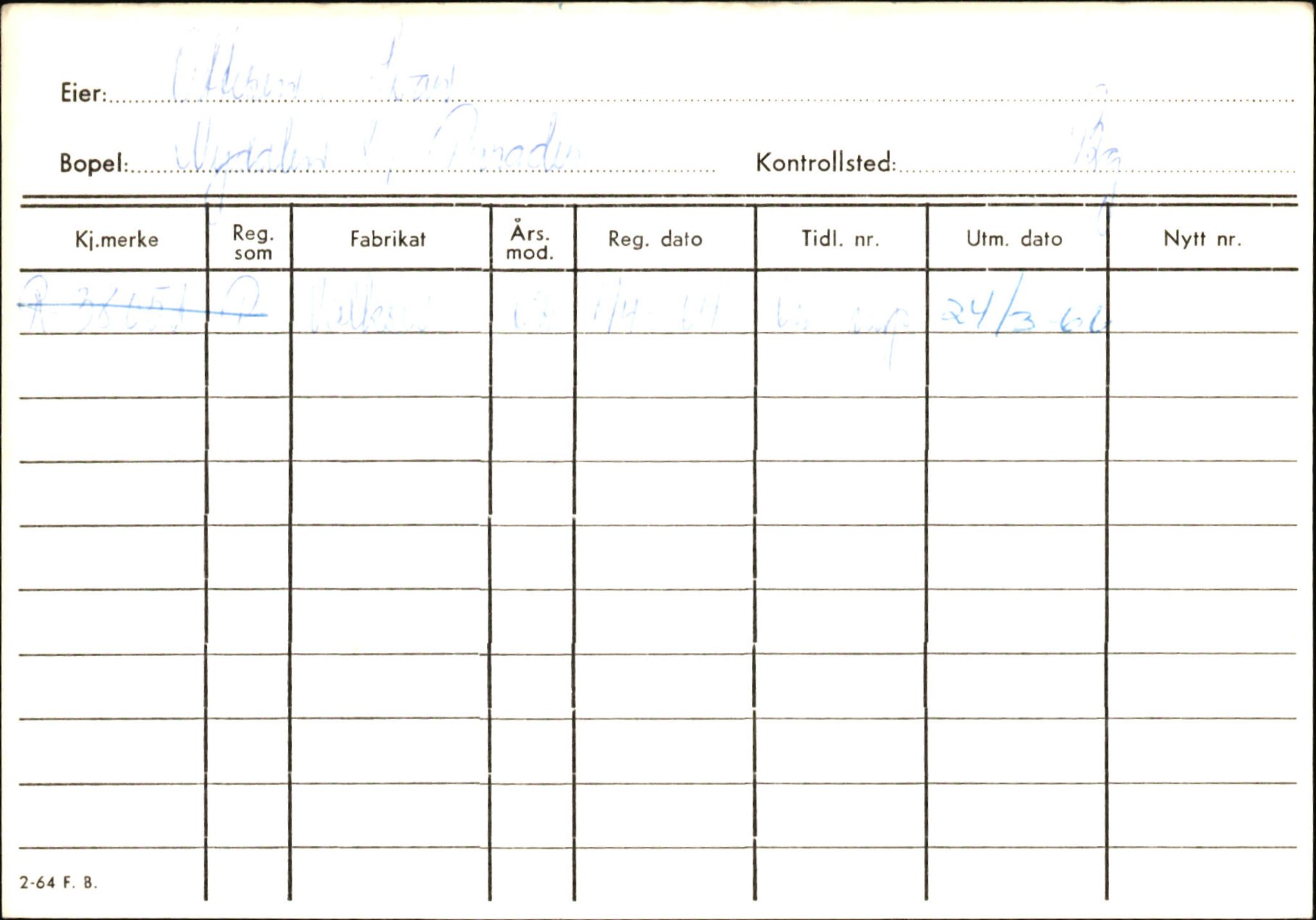 Statens vegvesen, Hordaland vegkontor, AV/SAB-A-5201/2/Ha/L0043: R-eierkort O-P, 1920-1971, p. 62