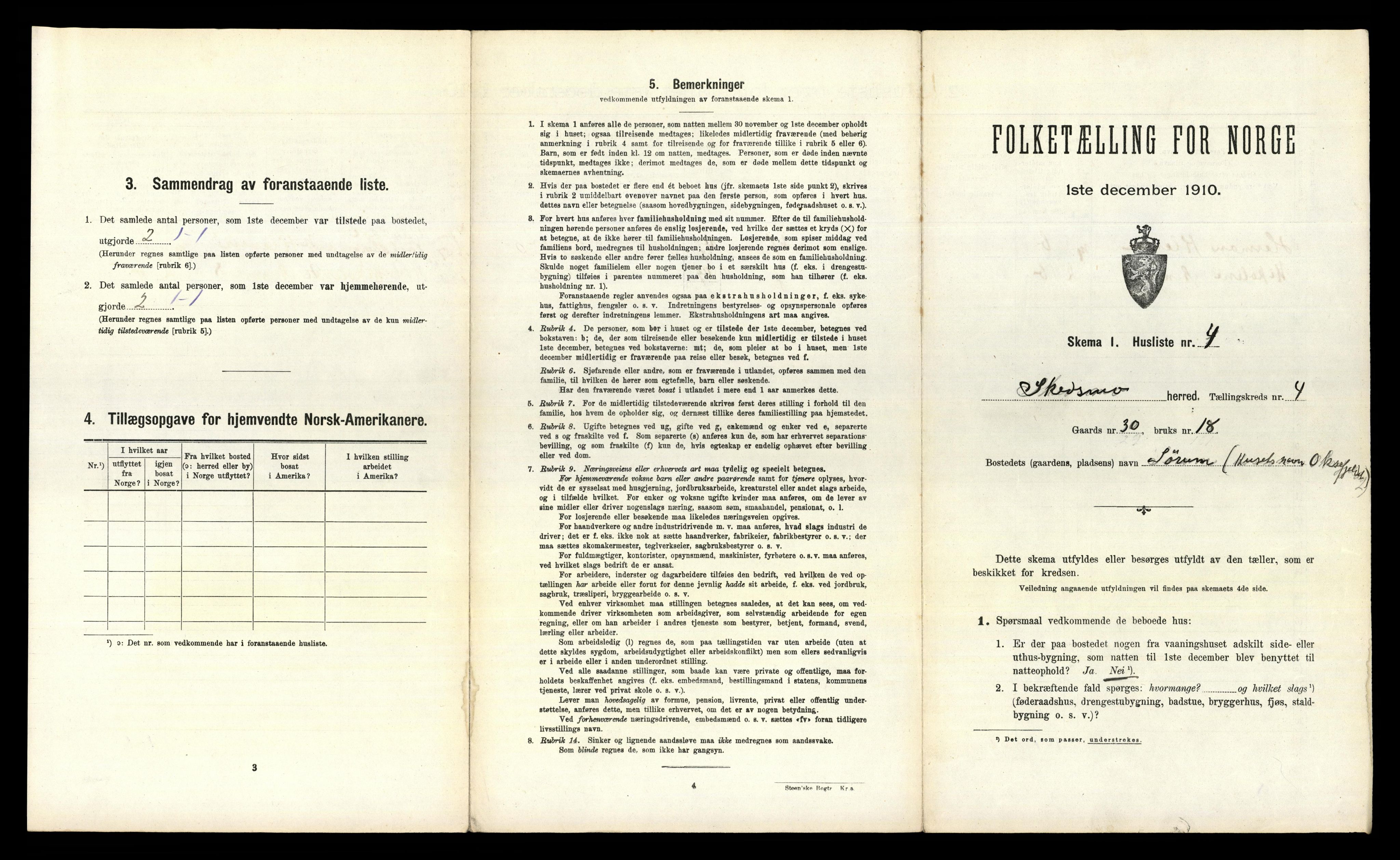 RA, 1910 census for Skedsmo, 1910, p. 769