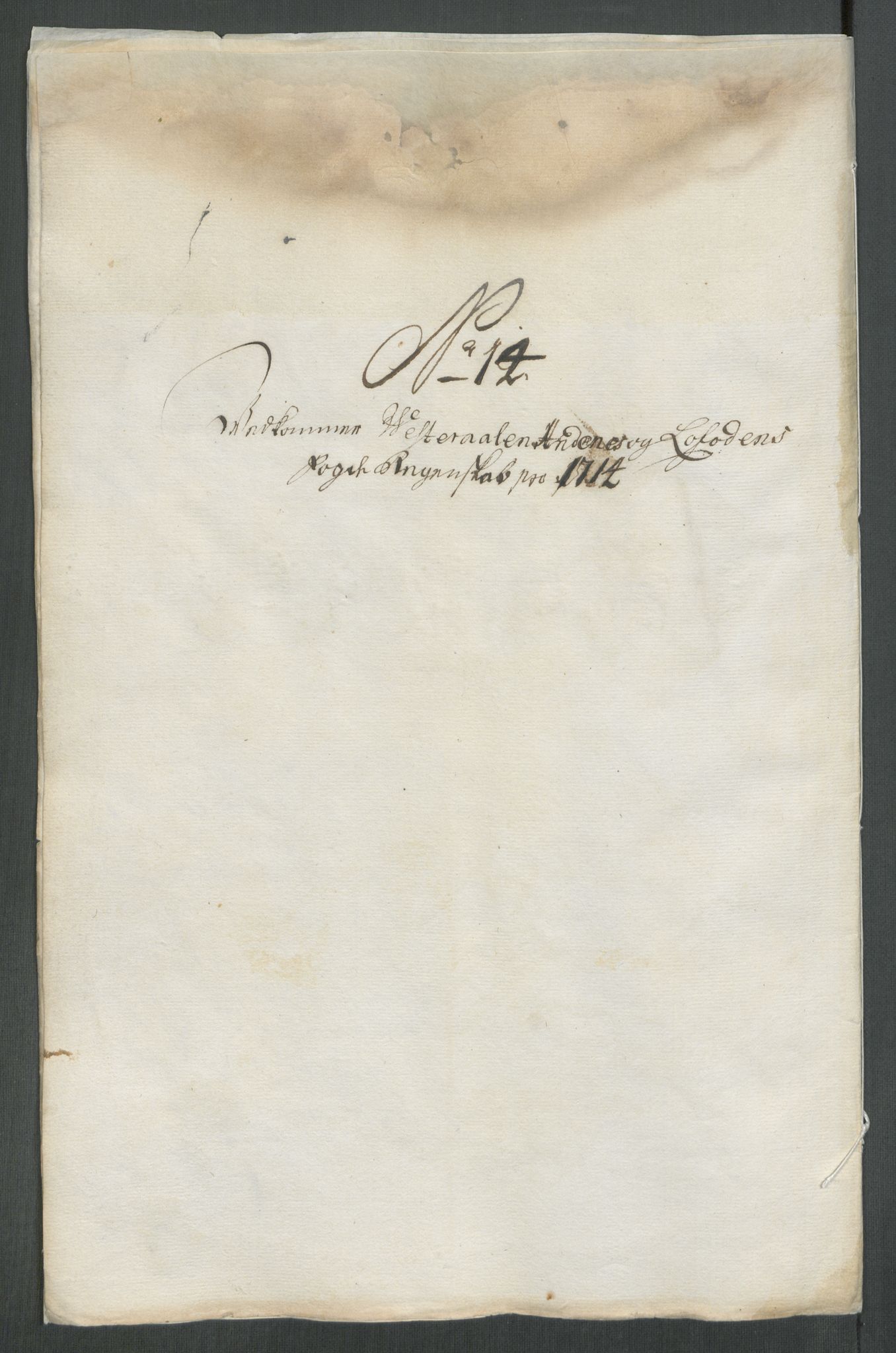 Rentekammeret inntil 1814, Reviderte regnskaper, Fogderegnskap, AV/RA-EA-4092/R67/L4680: Fogderegnskap Vesterålen, Andenes og Lofoten, 1714, p. 109