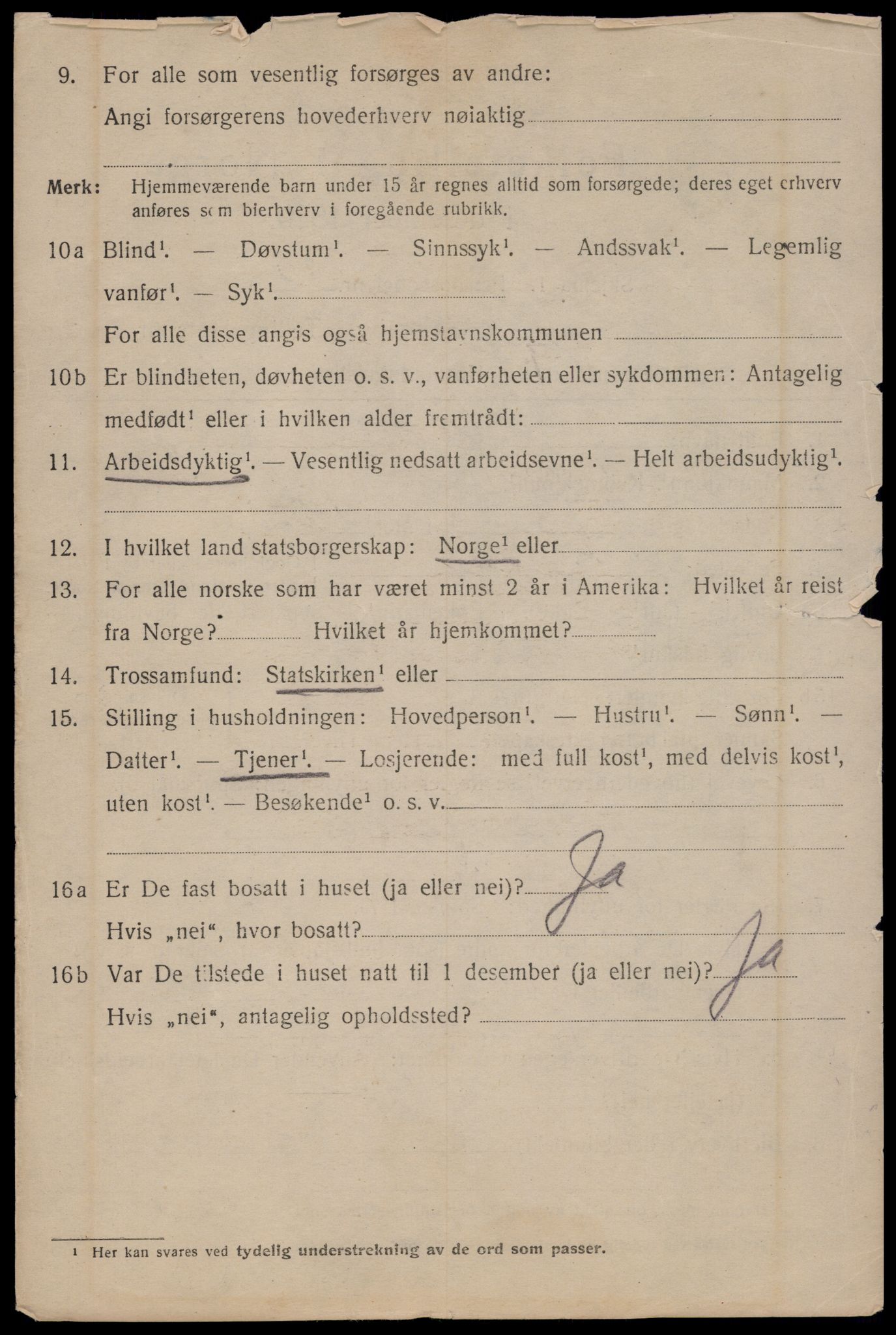 SAT, 1920 census for Trondheim, 1920, p. 41195