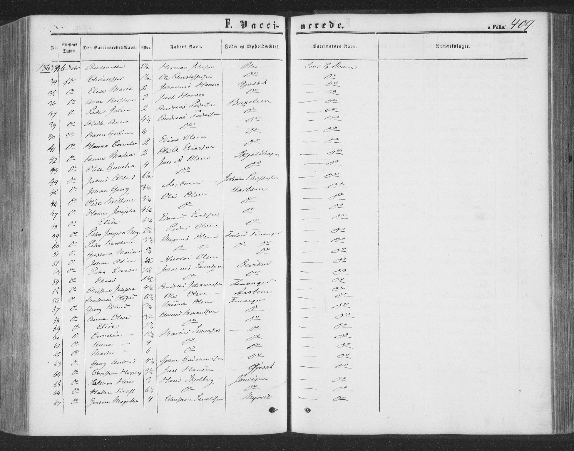 Ministerialprotokoller, klokkerbøker og fødselsregistre - Nord-Trøndelag, AV/SAT-A-1458/773/L0615: Parish register (official) no. 773A06, 1857-1870, p. 409