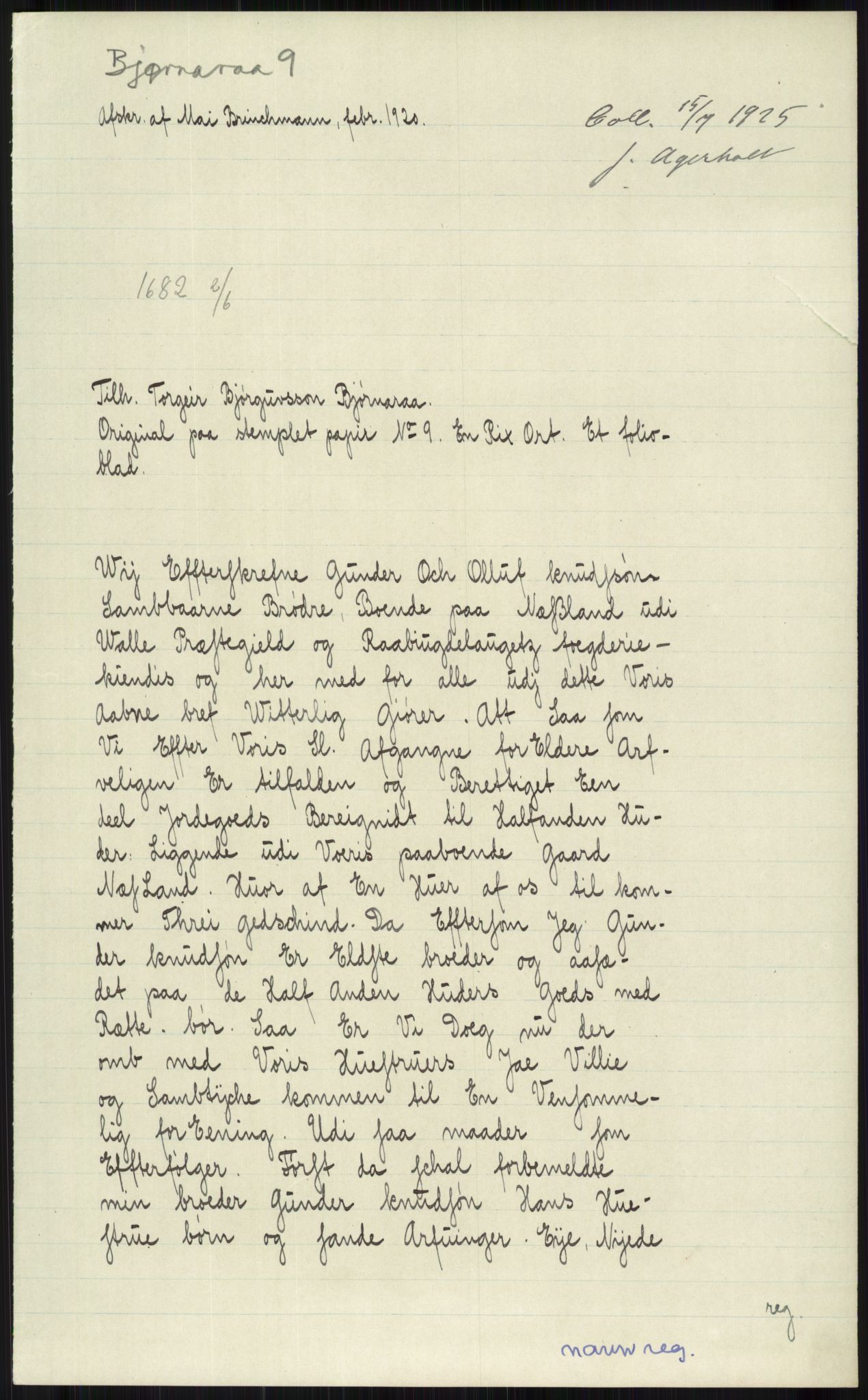 Samlinger til kildeutgivelse, Diplomavskriftsamlingen, AV/RA-EA-4053/H/Ha, p. 426