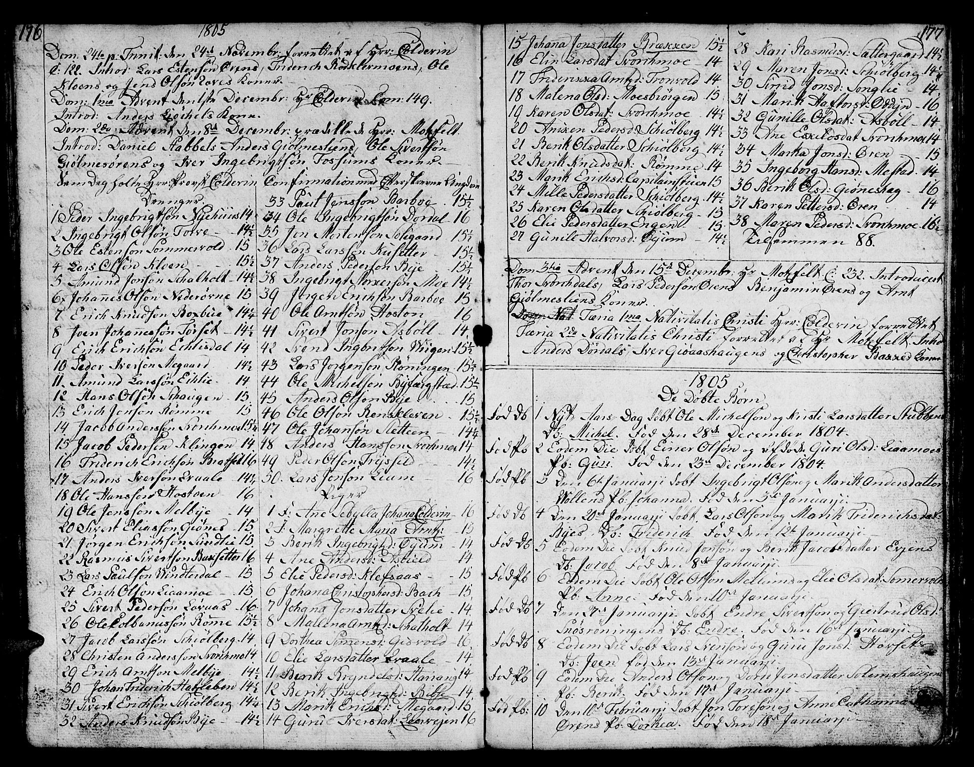 Ministerialprotokoller, klokkerbøker og fødselsregistre - Sør-Trøndelag, SAT/A-1456/668/L0815: Parish register (copy) no. 668C04, 1791-1815, p. 176-177