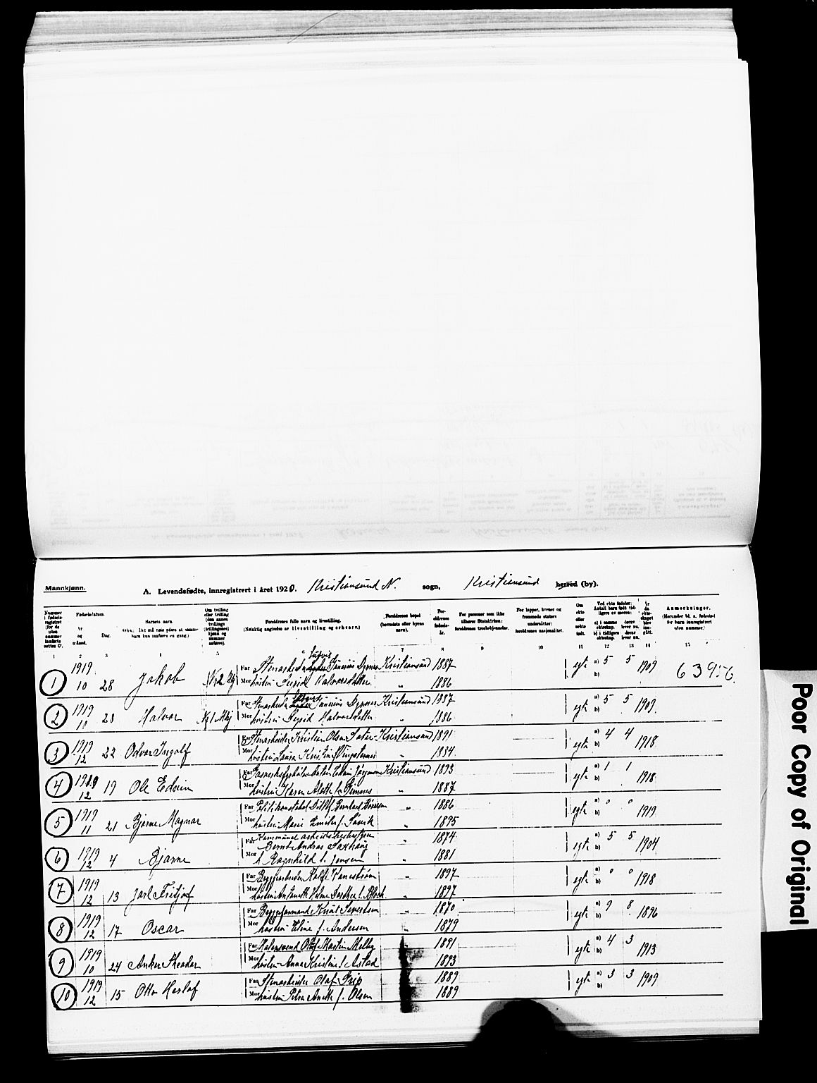 Ministerialprotokoller, klokkerbøker og fødselsregistre - Møre og Romsdal, AV/SAT-A-1454/572/L0861: Parish register (official) no. 572D05, 1913-1920