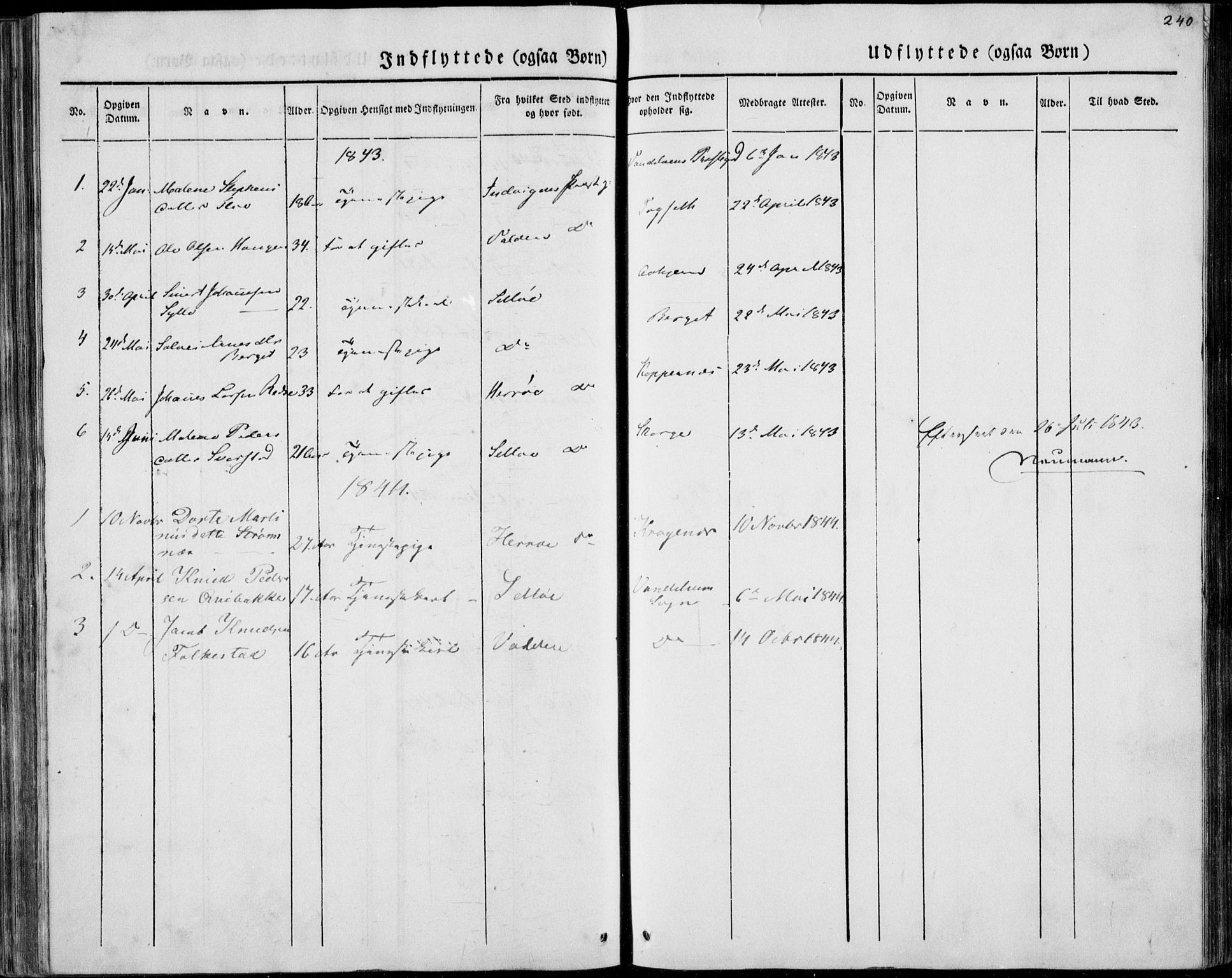 Ministerialprotokoller, klokkerbøker og fødselsregistre - Møre og Romsdal, SAT/A-1454/501/L0005: Parish register (official) no. 501A05, 1831-1844, p. 240