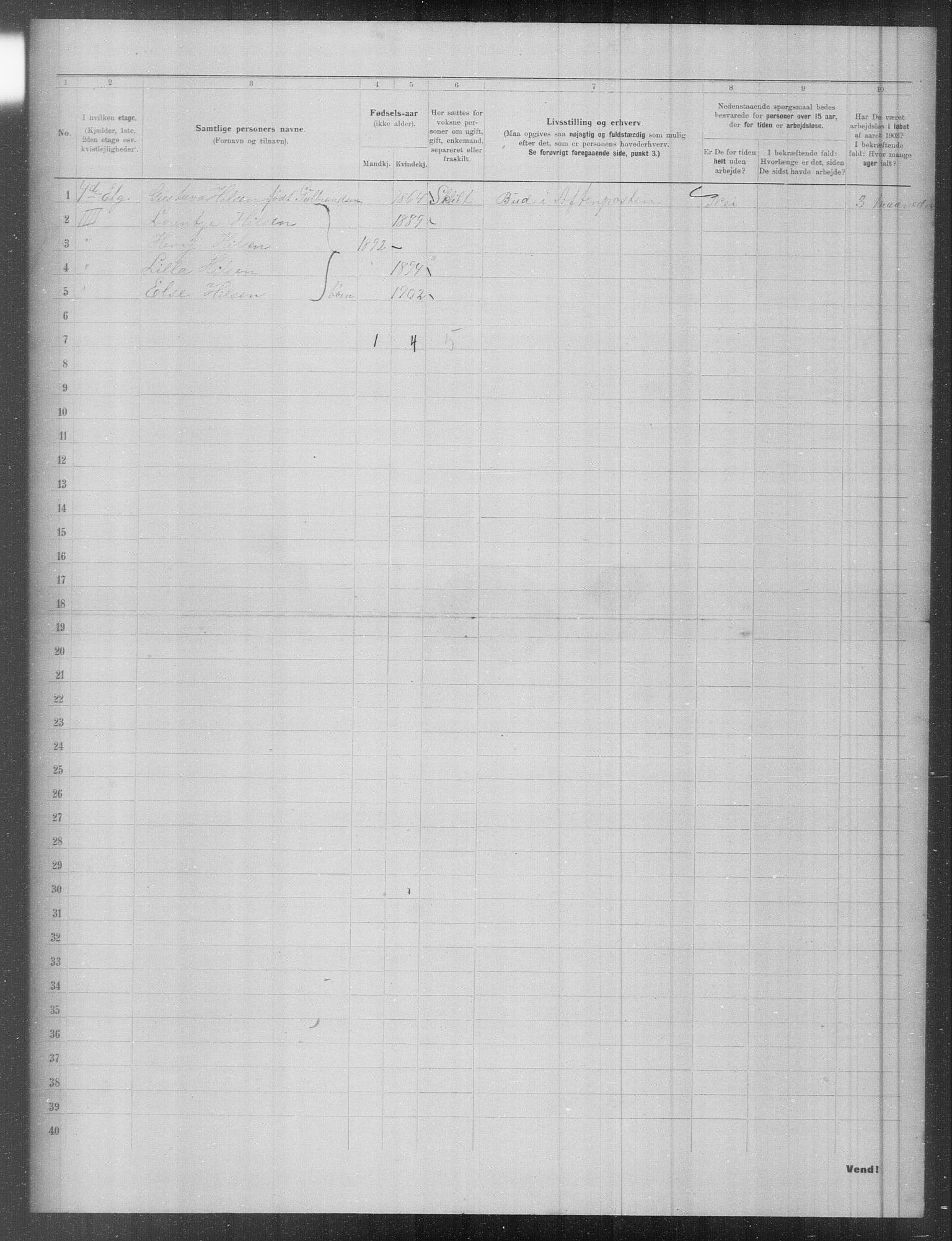 OBA, Municipal Census 1903 for Kristiania, 1903, p. 4837