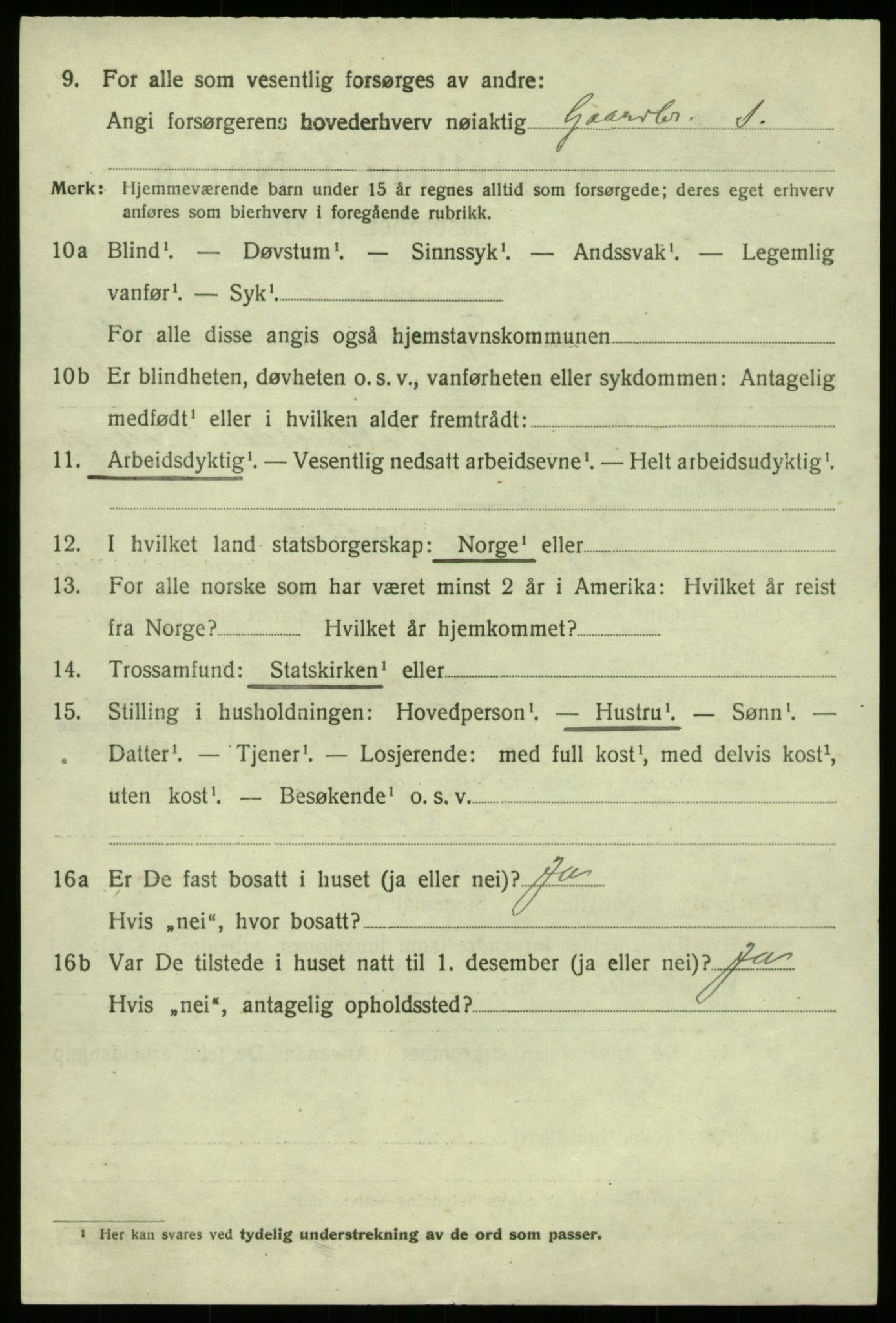 SAB, 1920 census for Vik, 1920, p. 8082