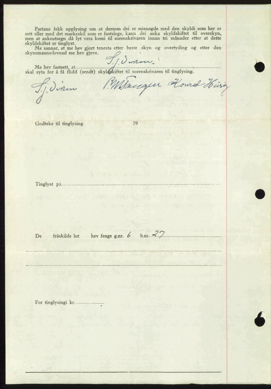 Romsdal sorenskriveri, SAT/A-4149/1/2/2C: Mortgage book no. A24, 1947-1947, Diary no: : 2629/1947