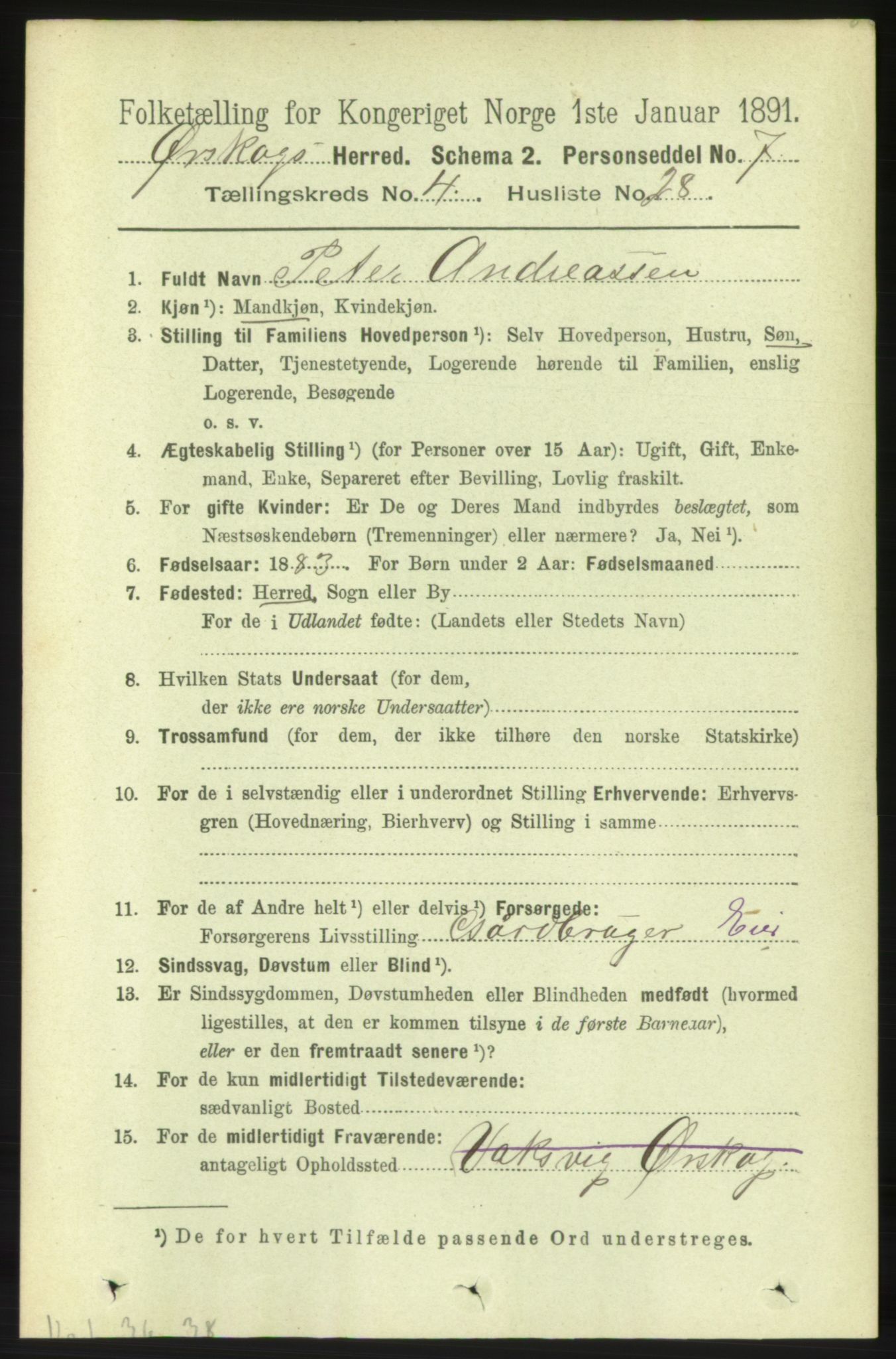 RA, 1891 census for 1527 Ørskog, 1891, p. 1950
