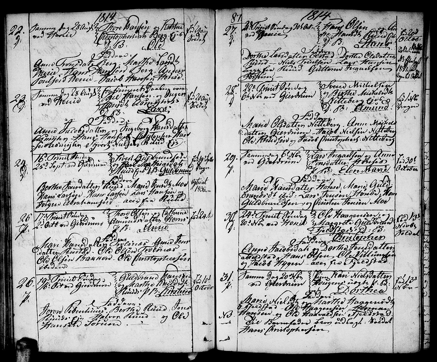 Gjerdrum prestekontor Kirkebøker, AV/SAO-A-10412b/F/Fa/L0003: Parish register (official) no. I 3, 1798-1815, p. 87