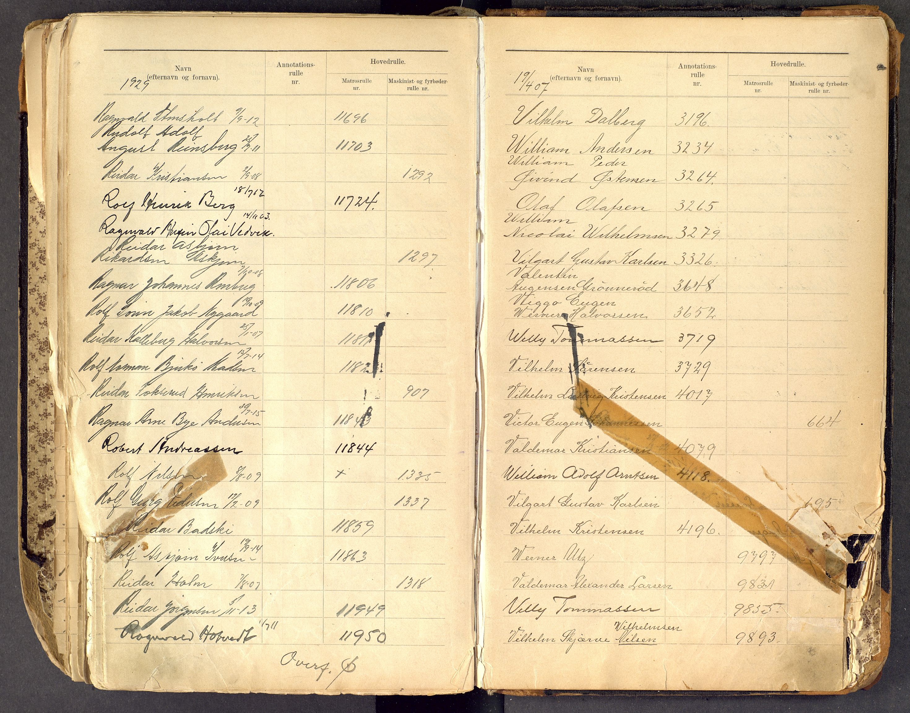 Tønsberg innrulleringskontor, AV/SAKO-A-786/G/Ga/L0002: Register til annotasjons- og hovedrulle, 1907-1933, p. 209
