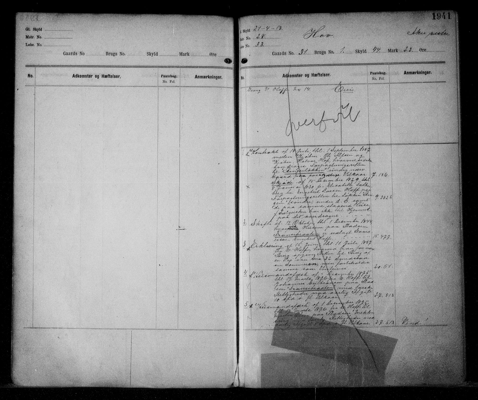 Aker herredsskriveri, SAO/A-10896/G/Ga/Gab/Gaba/L0004: Mortgage register no. I 4, 1892-1950, p. 1941
