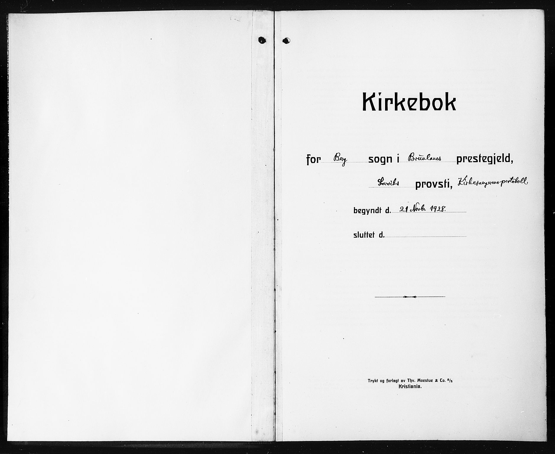 Brunlanes kirkebøker, AV/SAKO-A-342/G/Gb/L0004: Parish register (copy) no. II 4, 1928-1931