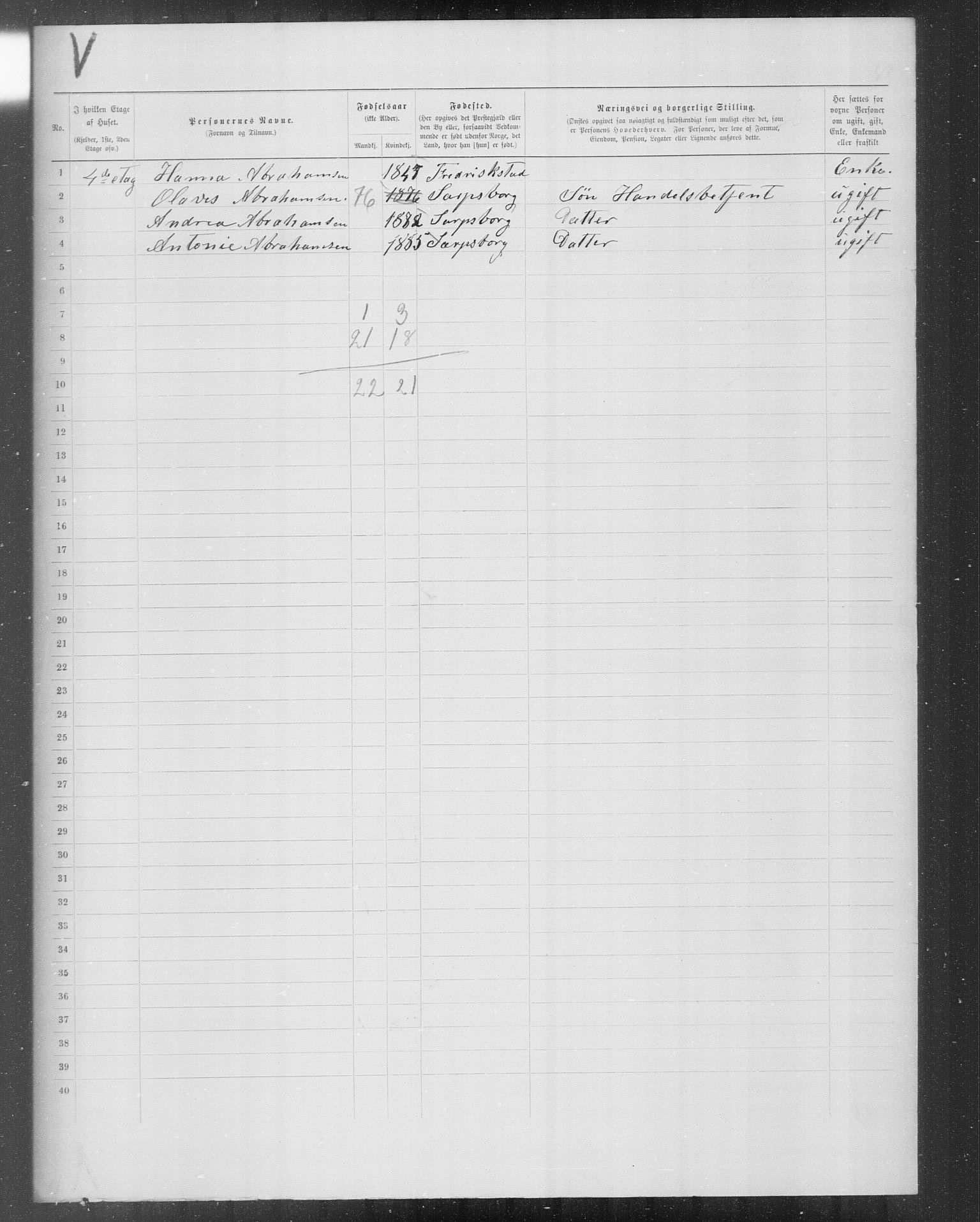 OBA, Municipal Census 1899 for Kristiania, 1899, p. 9240