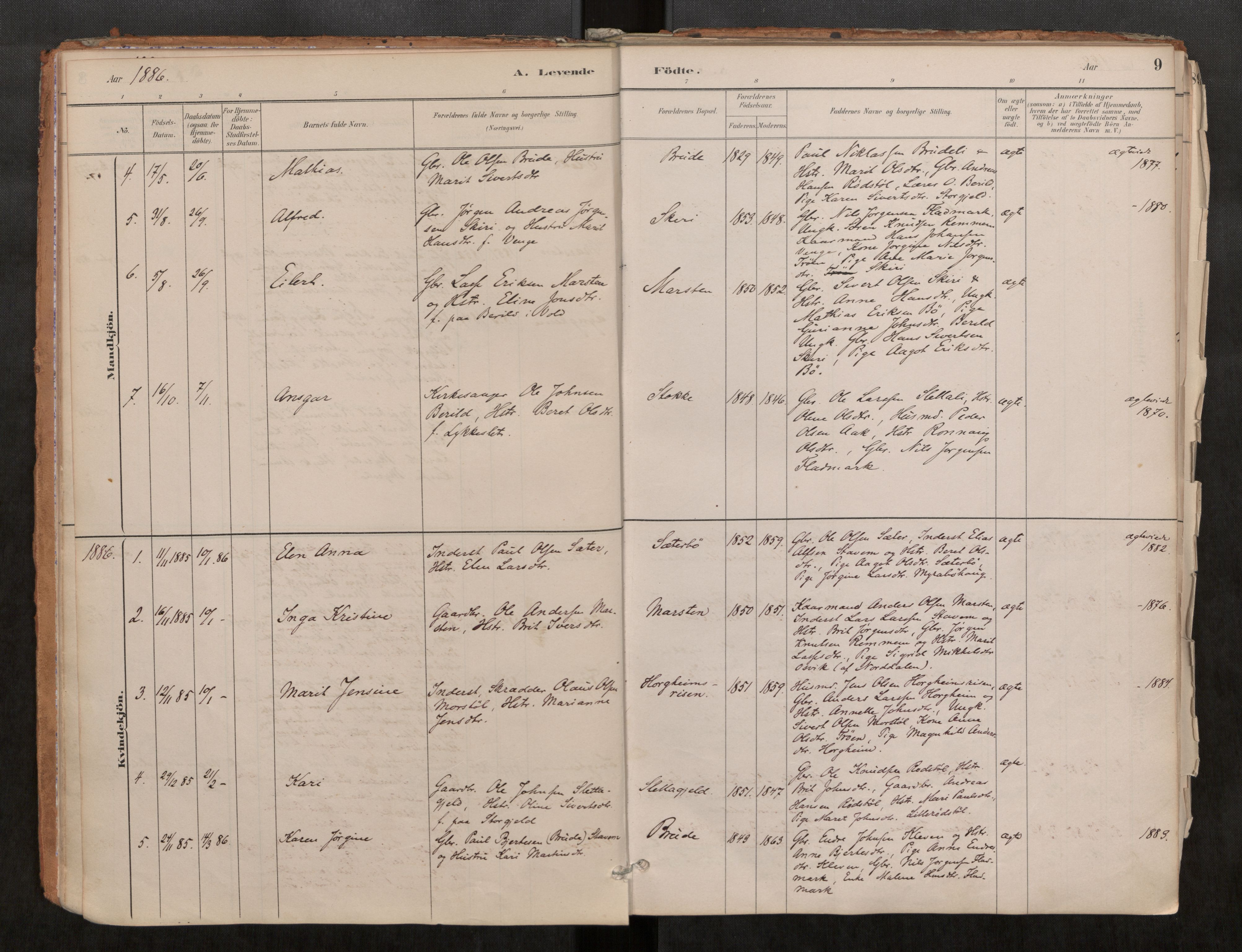 Ministerialprotokoller, klokkerbøker og fødselsregistre - Møre og Romsdal, AV/SAT-A-1454/546/L0599: Parish register (official) no. 546A03, 1882-1920, p. 9