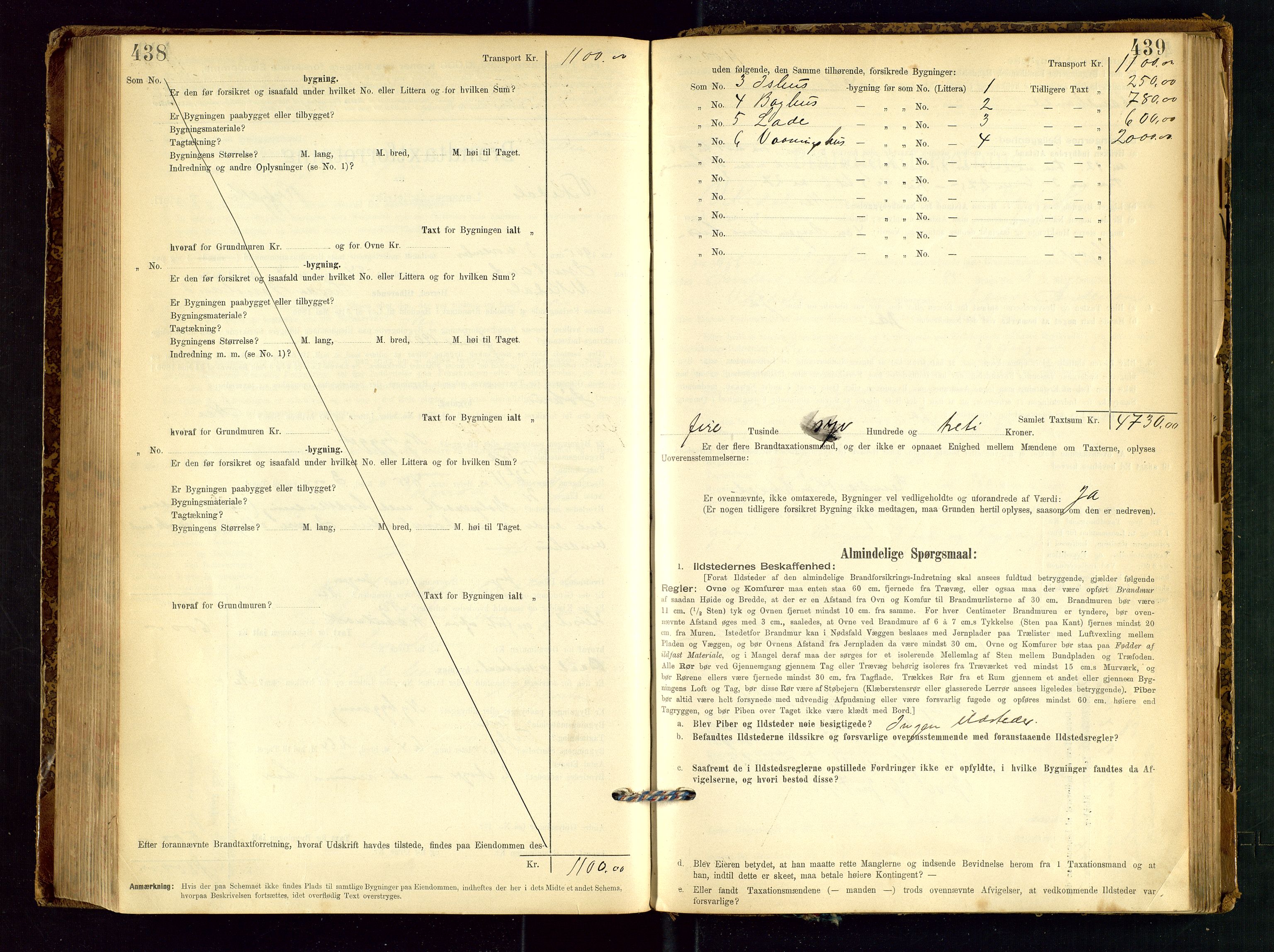 Vikedal lensmannskontor, AV/SAST-A-100179/Gob/L0004: Branntakstprotokoll, 1894-1952, p. 438-439