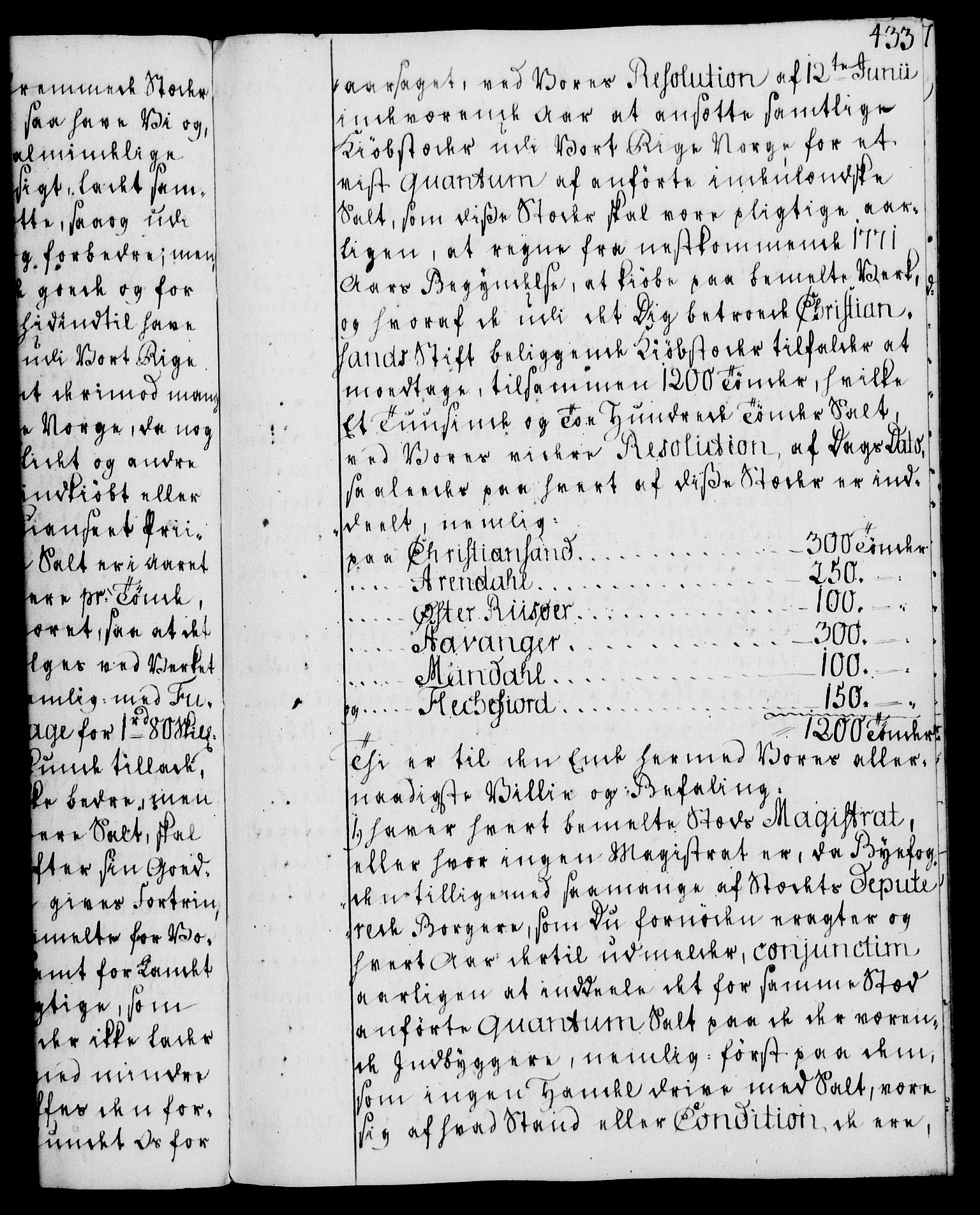 Rentekammeret, Kammerkanselliet, AV/RA-EA-3111/G/Gg/Gga/L0008: Norsk ekspedisjonsprotokoll med register (merket RK 53.8), 1768-1771, p. 433