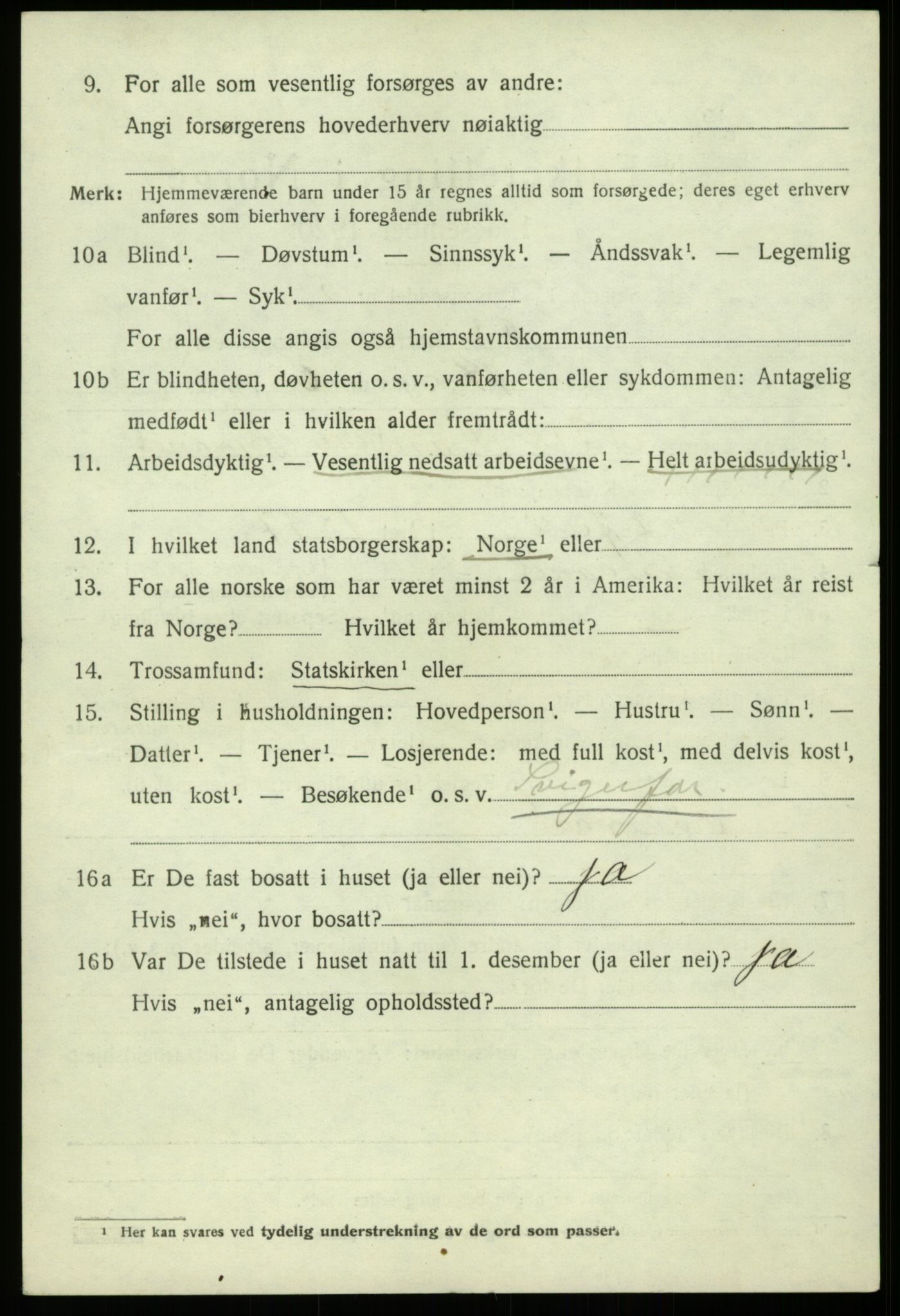 SAB, 1920 census for Os, 1920, p. 8213