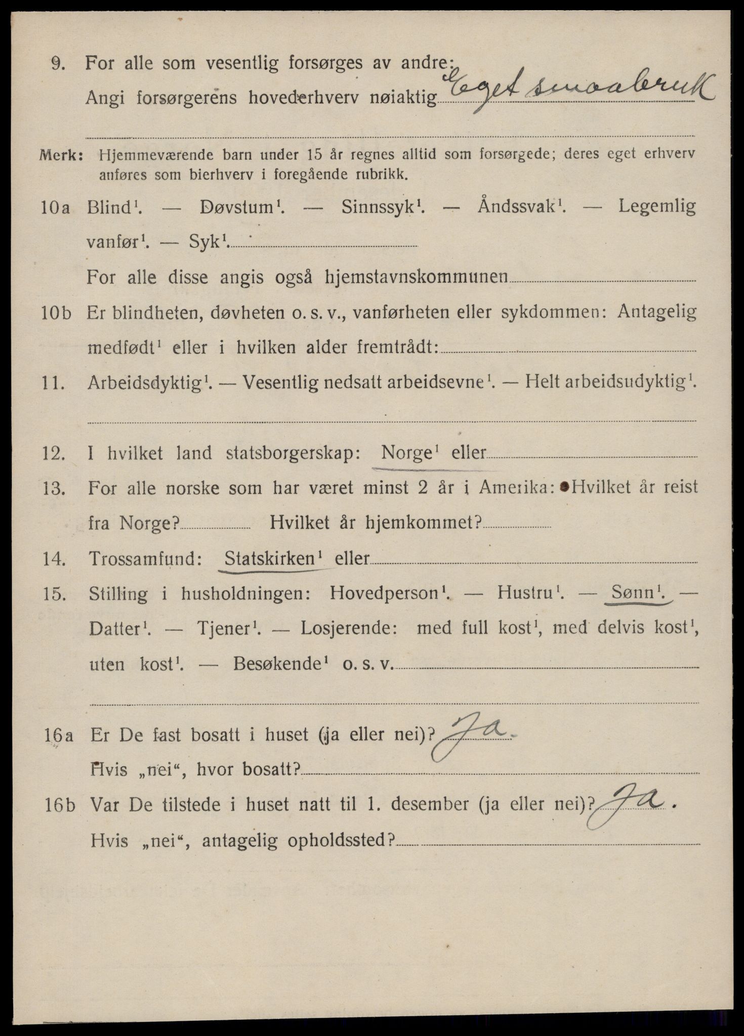 SAT, 1920 census for Norddal, 1920, p. 1966