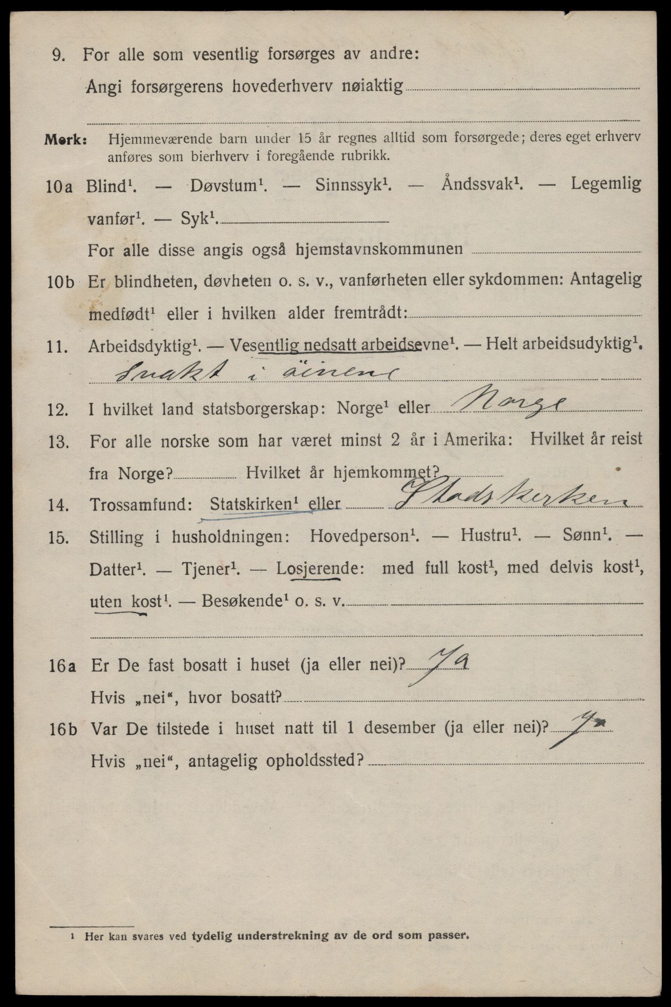 SAT, 1920 census for Trondheim, 1920, p. 143763