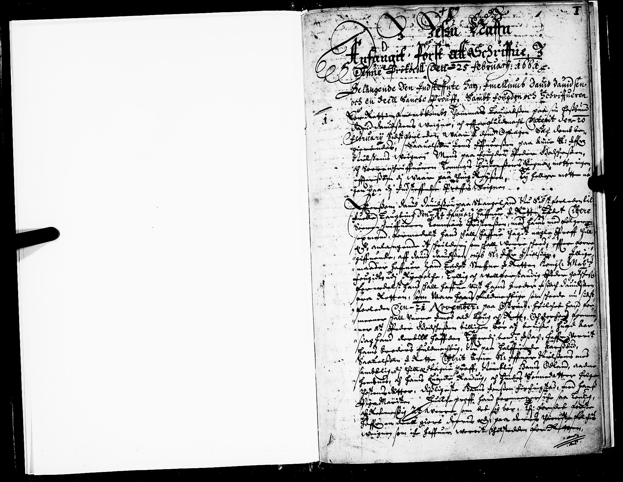 Stavanger lagting, AV/SAST-A-101420/Oa/L0004: Tingbok, 1661, p. 0b-1a