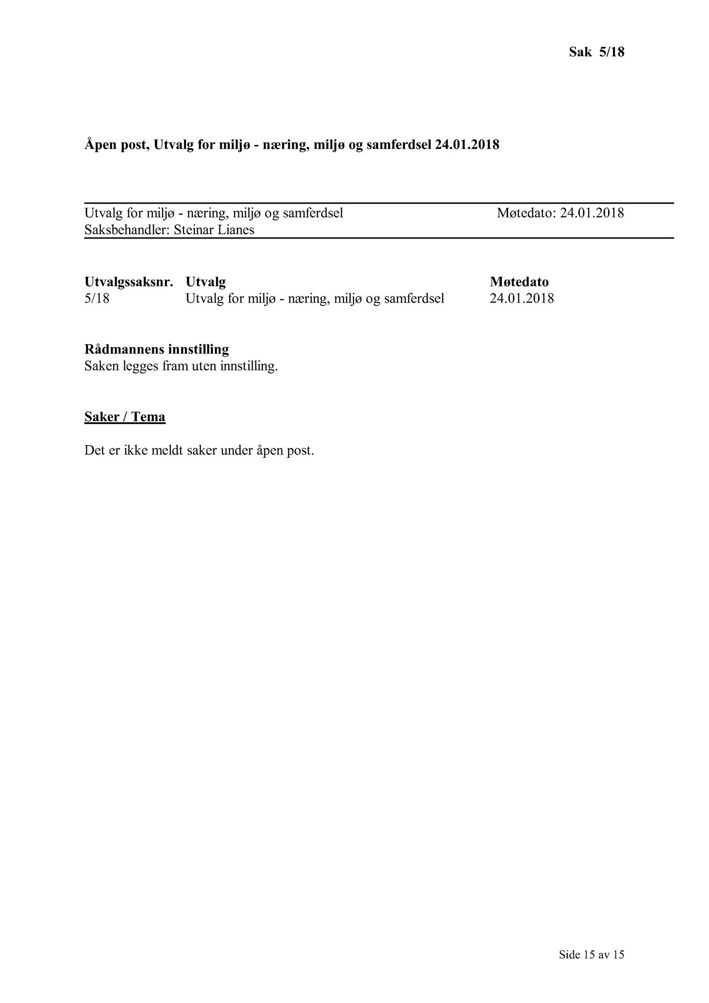 Klæbu Kommune, TRKO/KK/06-UM/L005: Utvalg for miljø - Møtedokumenter 2018, 2018, p. 16