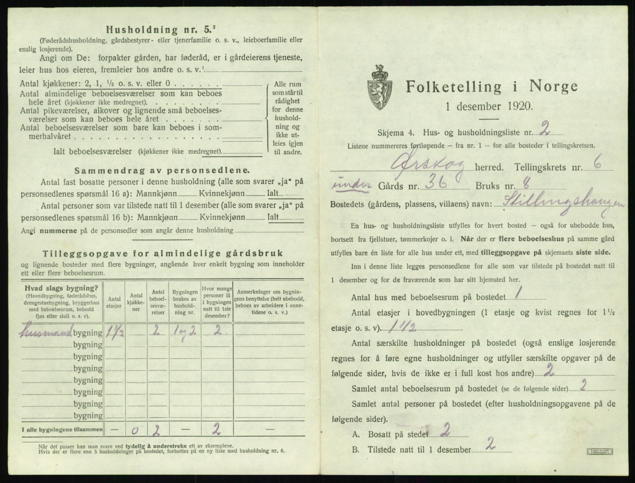 SAT, 1920 census for Ørskog, 1920, p. 482