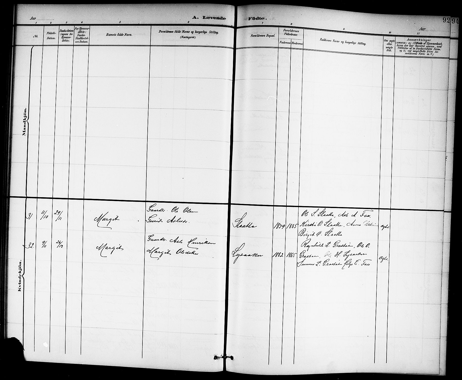 Hol kirkebøker, AV/SAKO-A-227/G/Ga/L0001: Parish register (copy) no. I 1, 1900-1919, p. 92