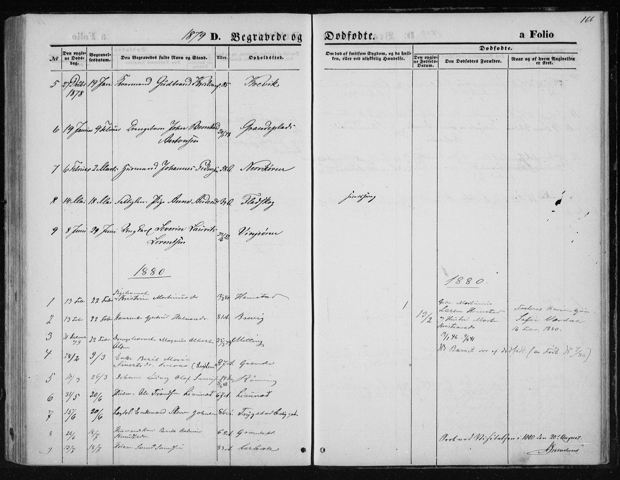 Ministerialprotokoller, klokkerbøker og fødselsregistre - Nord-Trøndelag, SAT/A-1458/733/L0324: Parish register (official) no. 733A03, 1870-1883, p. 166