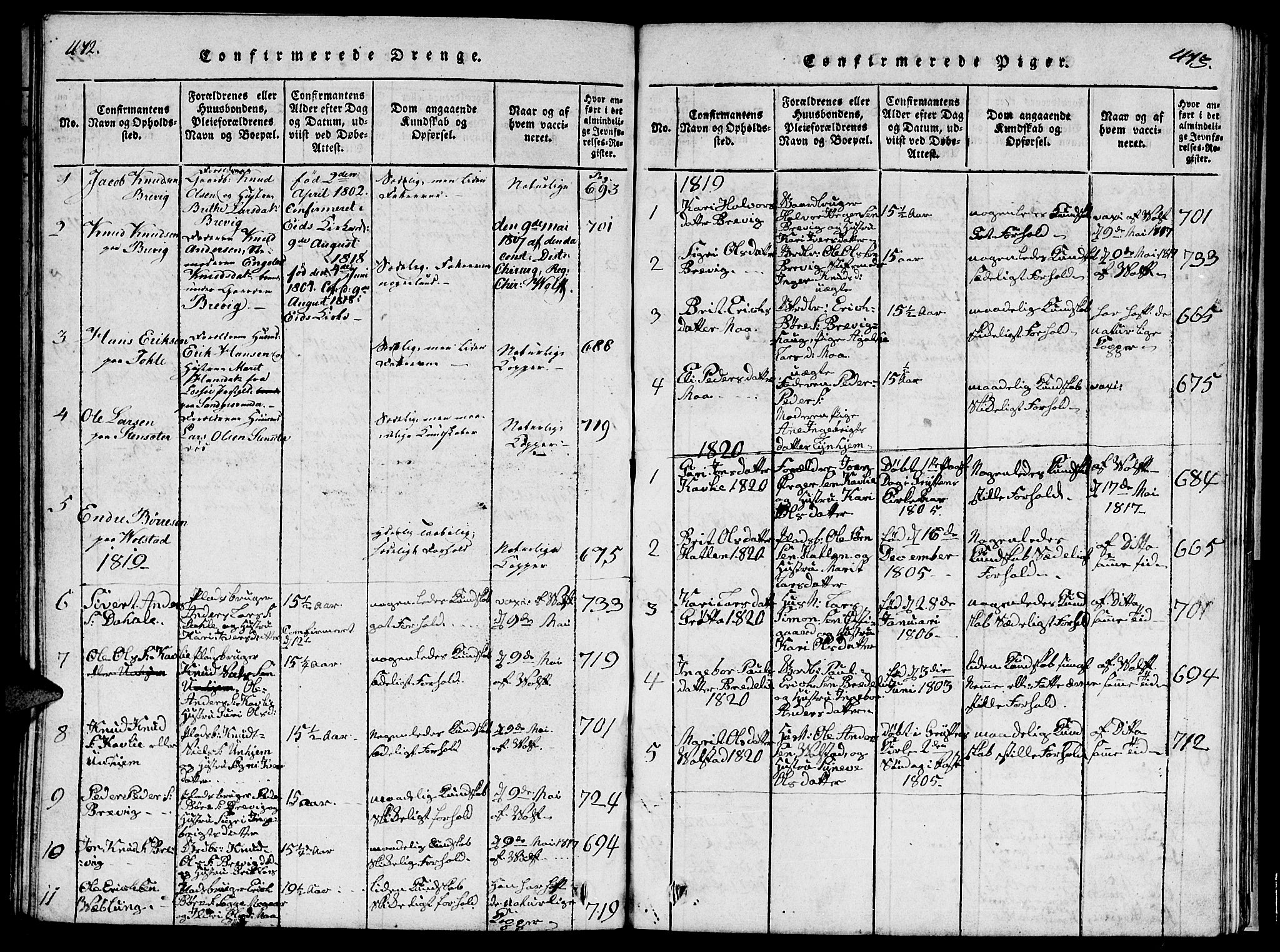 Ministerialprotokoller, klokkerbøker og fødselsregistre - Møre og Romsdal, AV/SAT-A-1454/545/L0587: Parish register (copy) no. 545C01, 1818-1836, p. 472-473