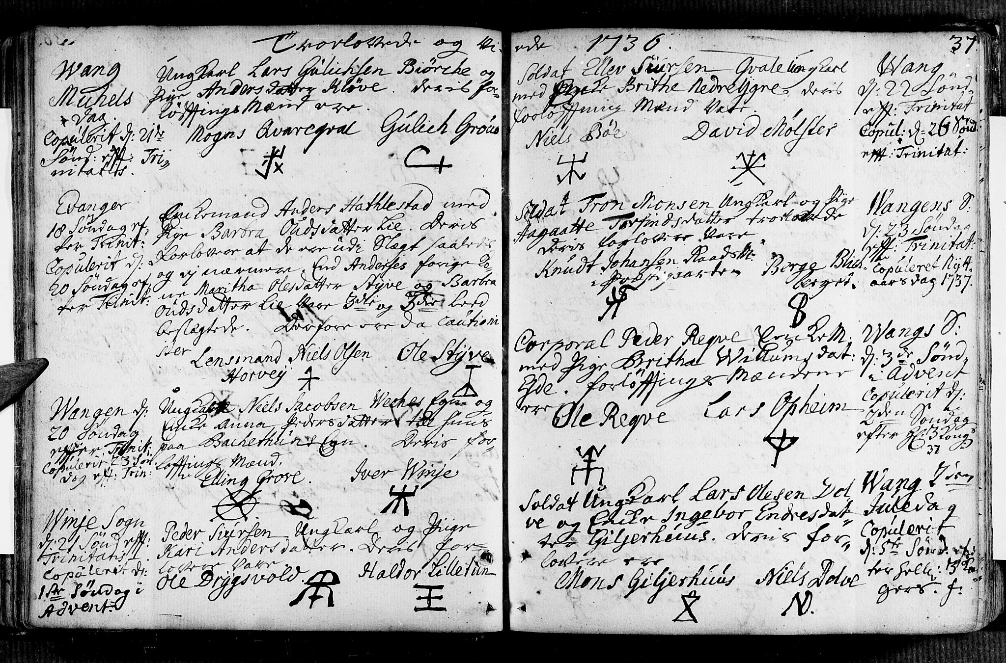 Voss sokneprestembete, AV/SAB-A-79001/H/Haa: Parish register (official) no. A 7, 1731-1773, p. 37